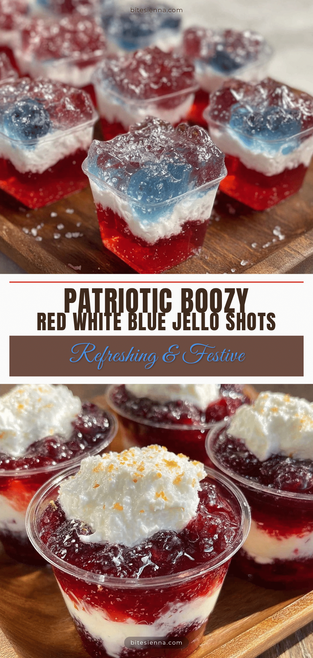 boozy red white and blue layered jello shots recipe