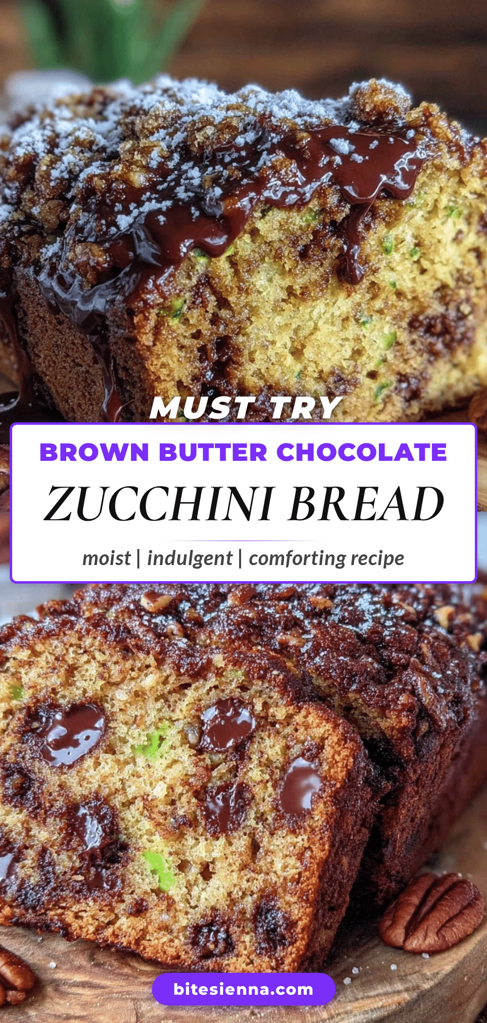 brown butter chocolate chip zucchini bread recipe