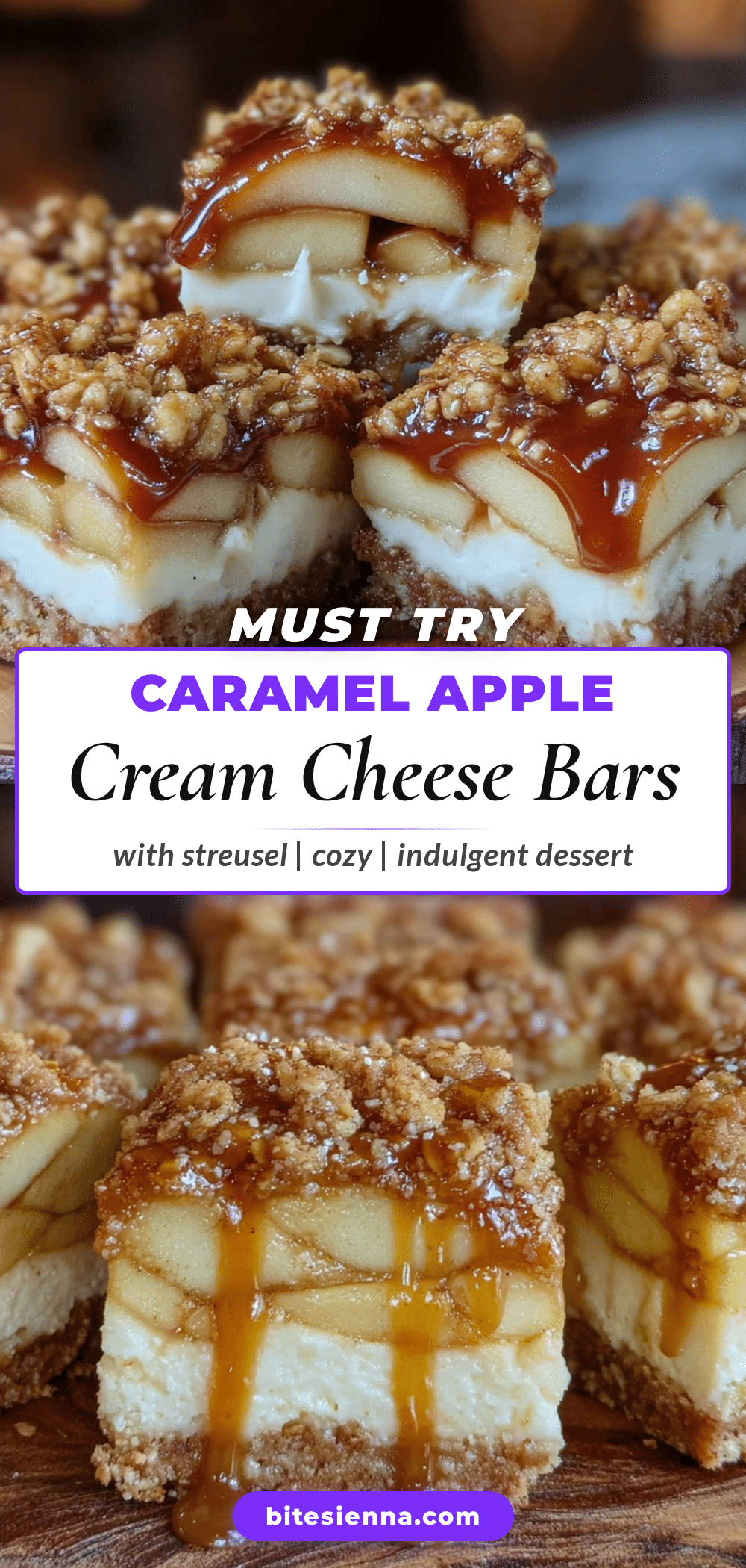 caramel apple cream cheese bars recipe