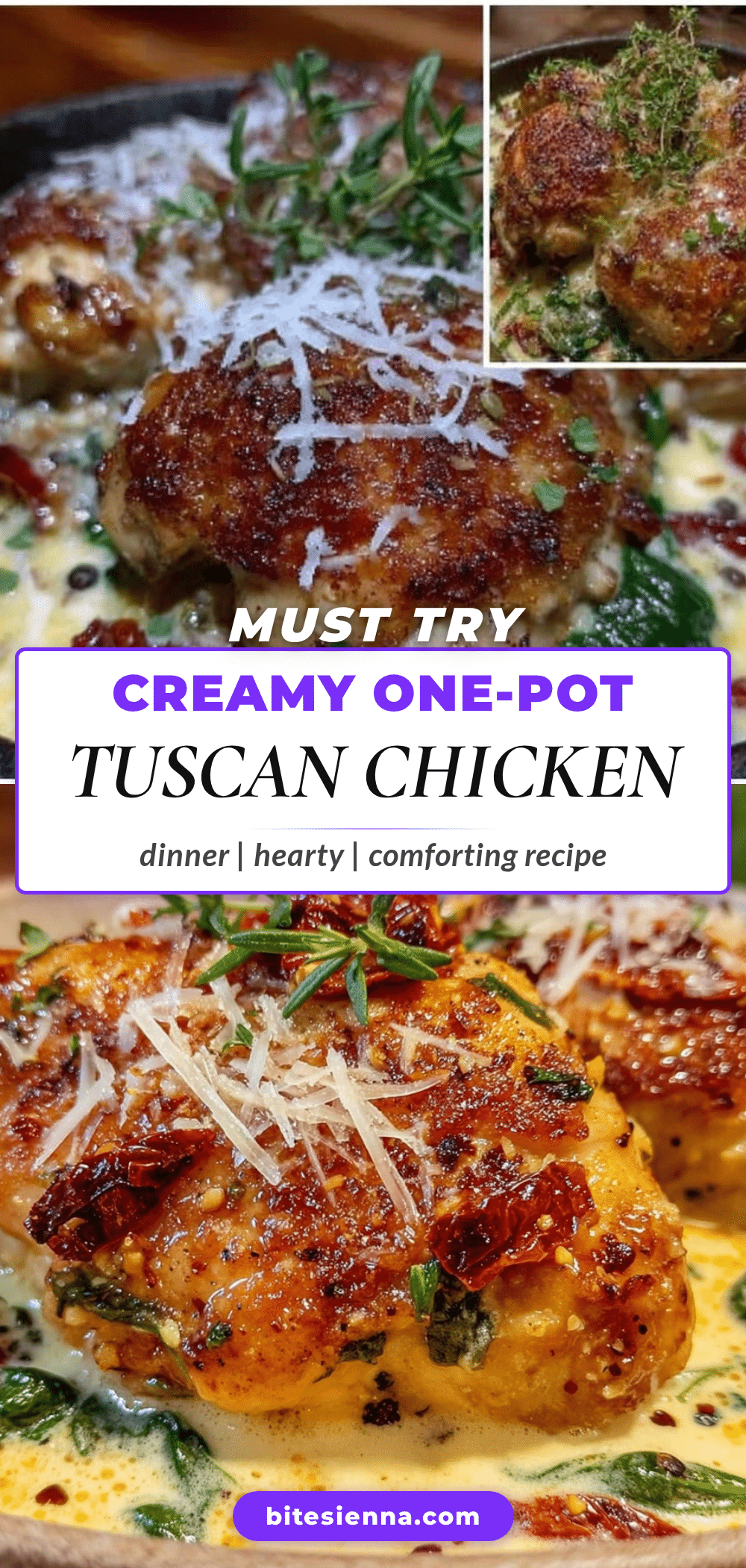 creamy one-pot tuscan chicken dinner recipe