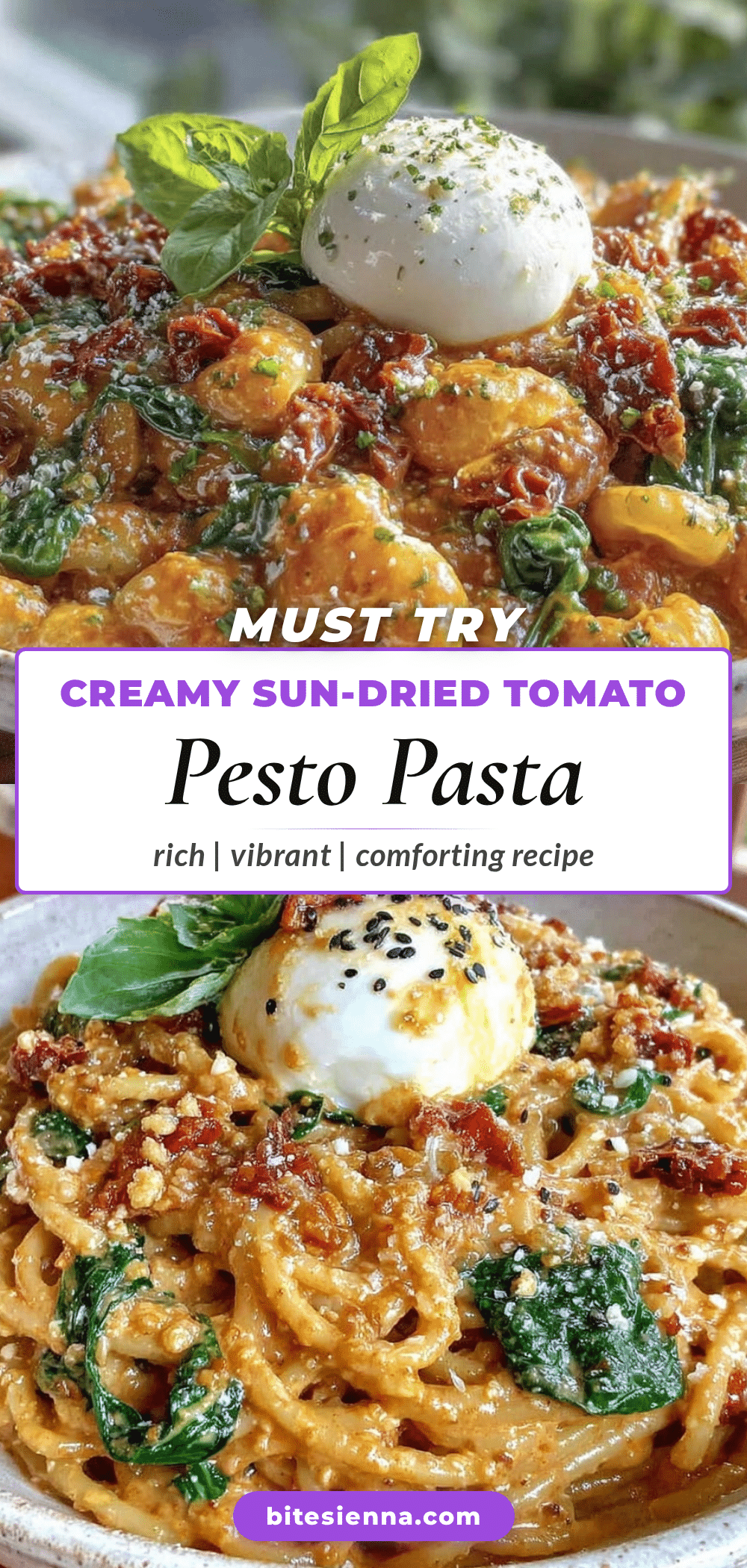 creamy sun-dried tomato pesto pasta recipe