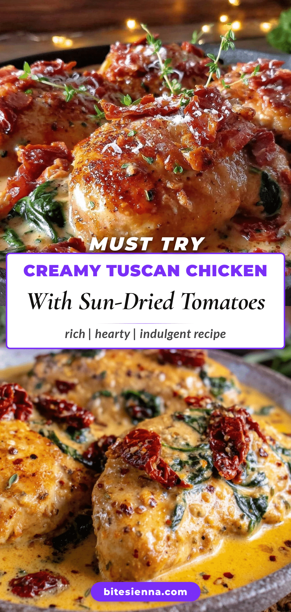 creamy tuscan chicken recipe