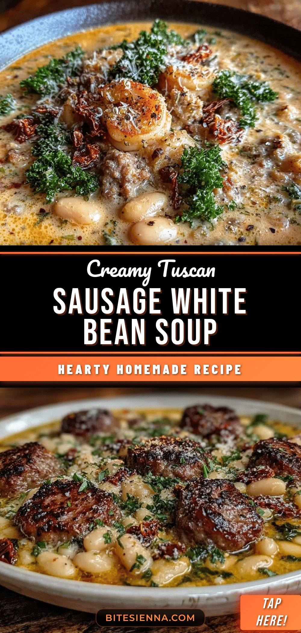 creamy tuscan white bean and italian sausage crockpot soup recipe