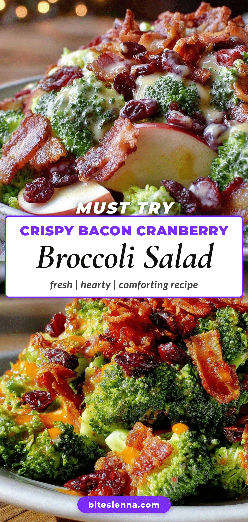 crispy bacon and cranberry broccoli salad recipe