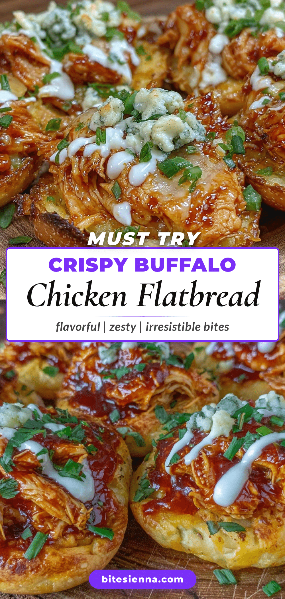 crispy buffalo chicken flatbread bites recipe