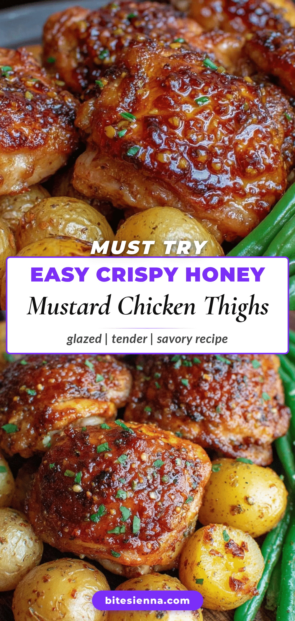 easy crispy honey mustard chicken thighs recipe