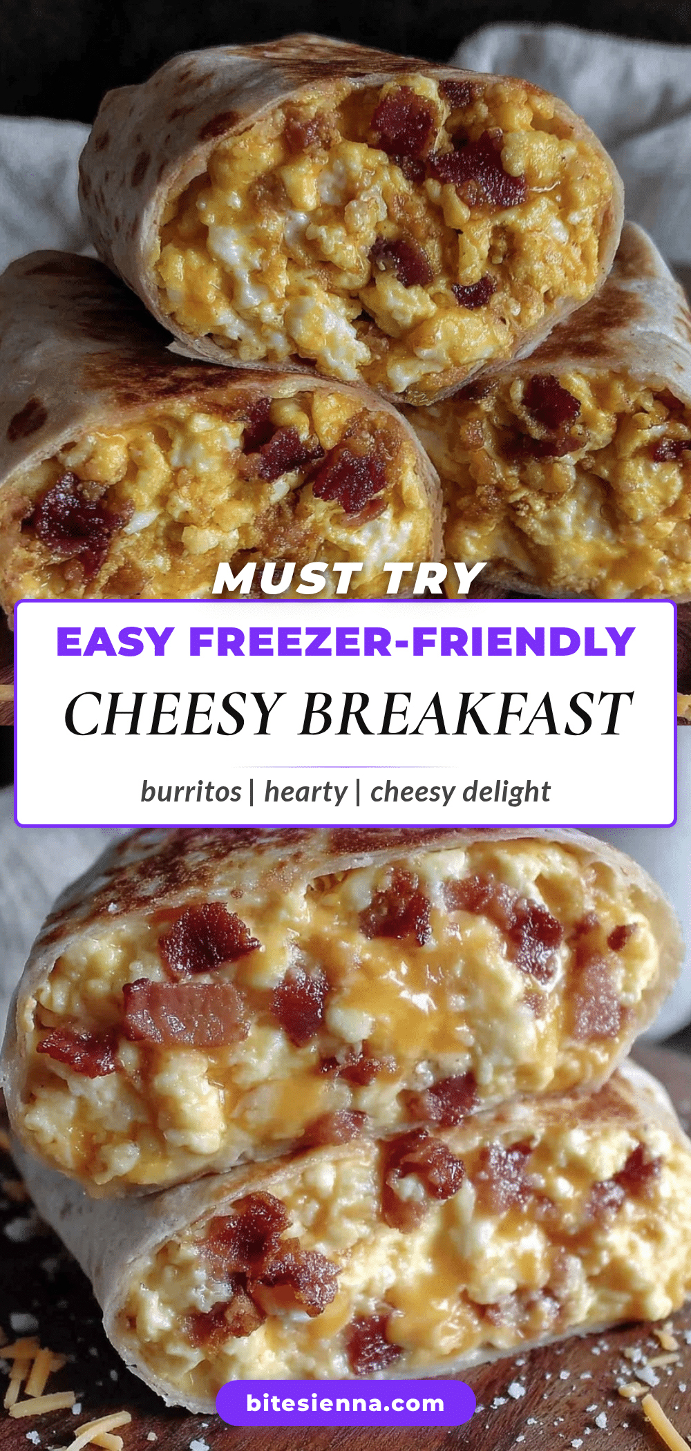 easy freezer-friendly egg and cheese breakfast burritos recipe
