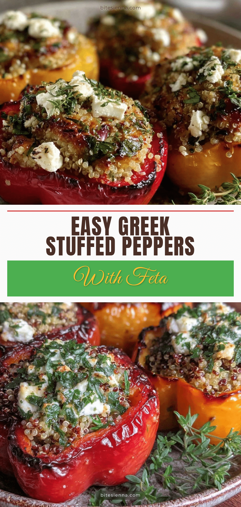 Easy Greek Stuffed Bell Peppers recipe