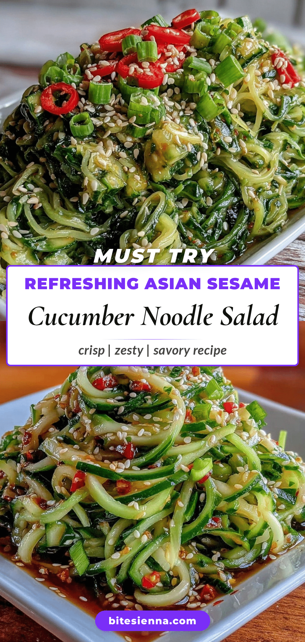 fresh asian sesame cucumber noodle salad recipe