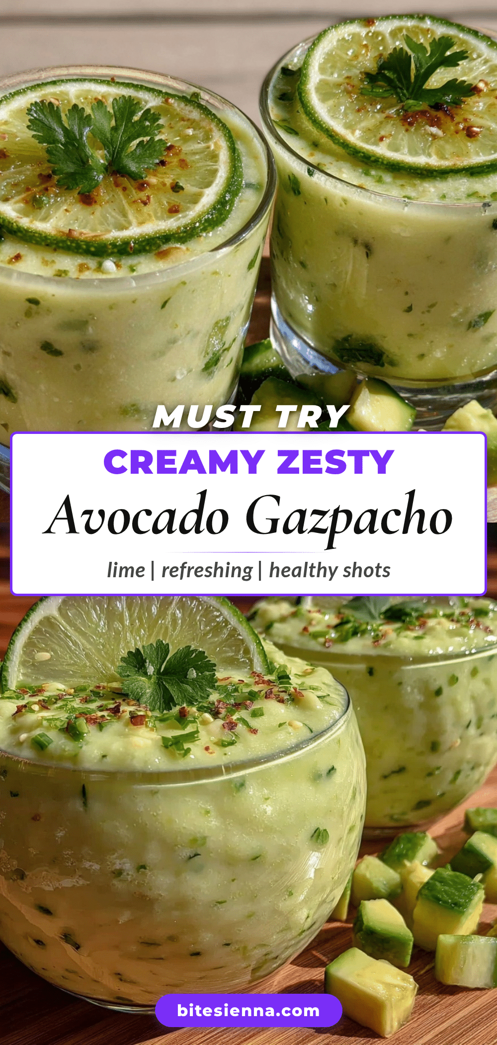 fresh avocado lime gazpacho shots recipe