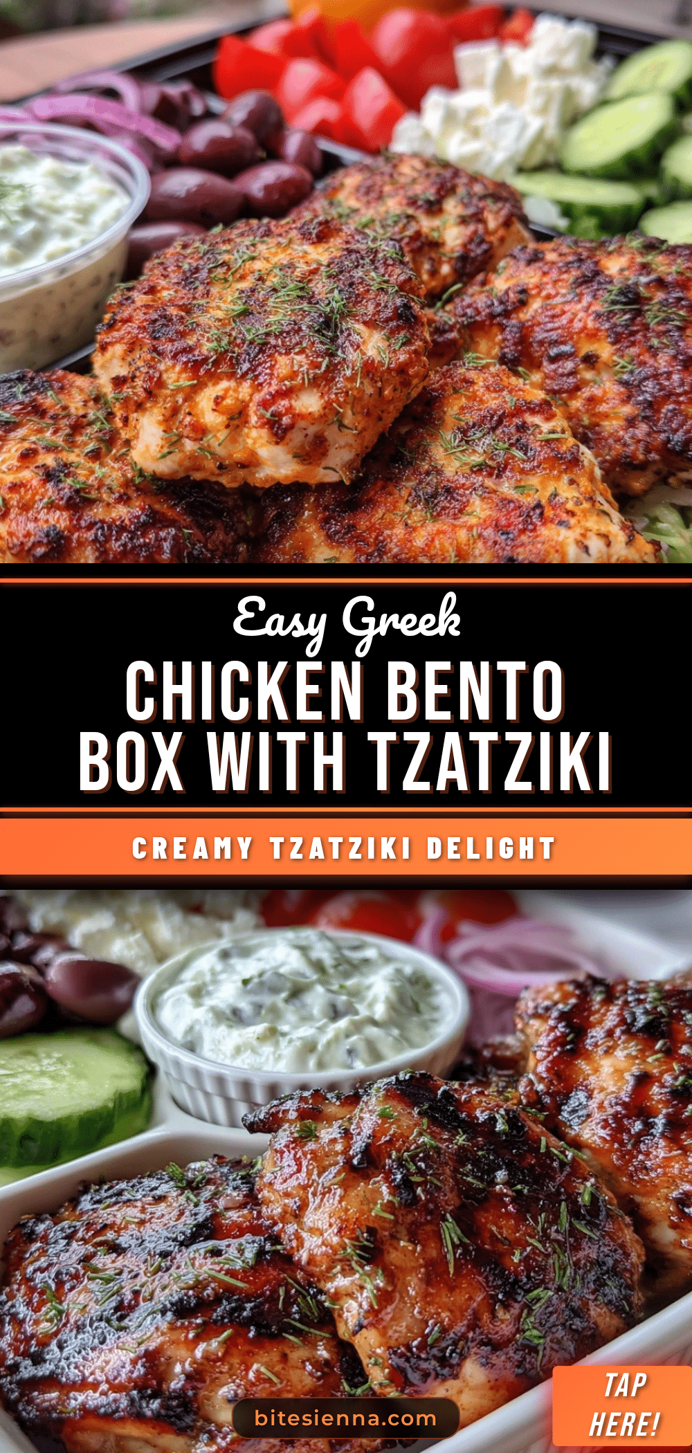 Fresh Greek Chicken Bento Box recipe