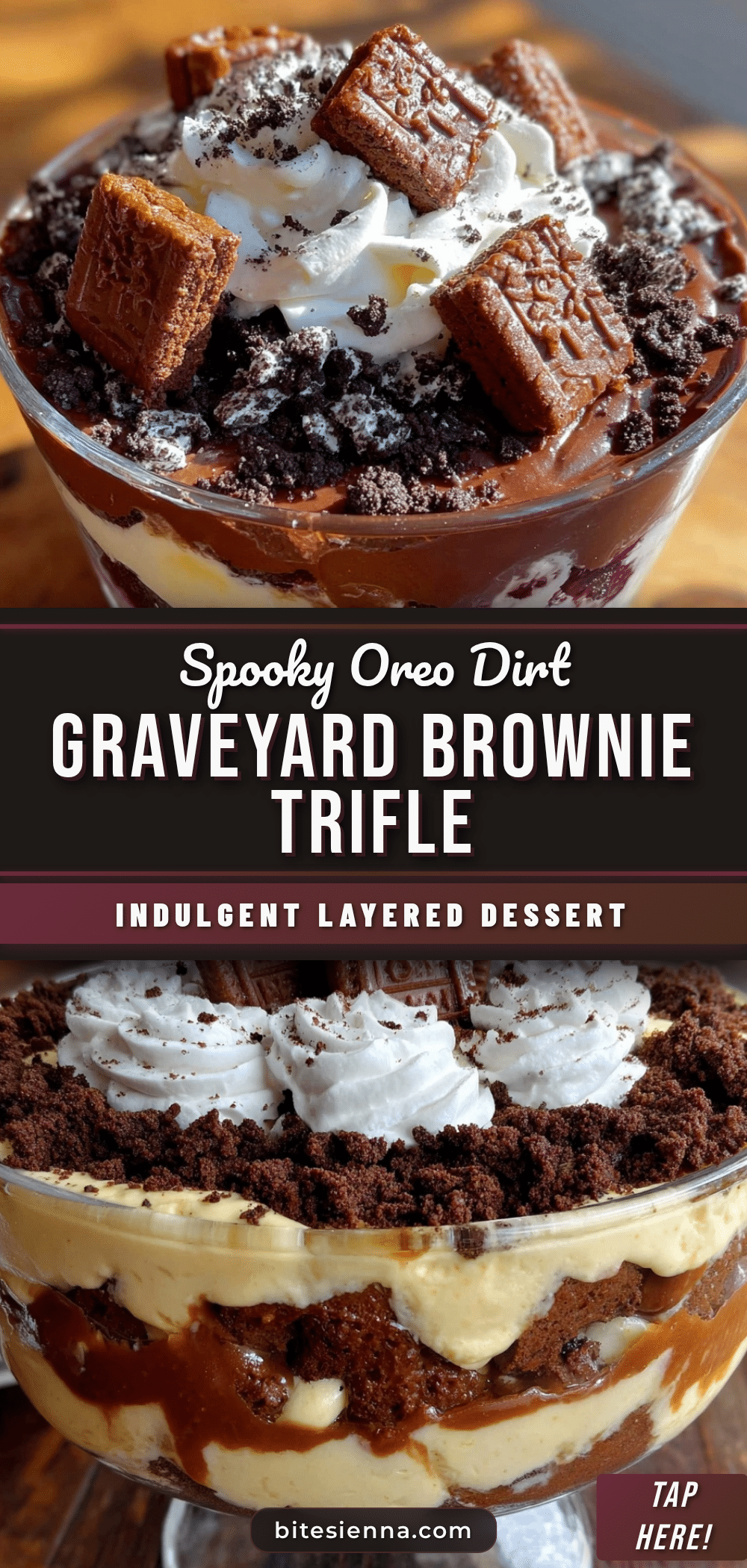 Graveyard Brownie Trifle recipe