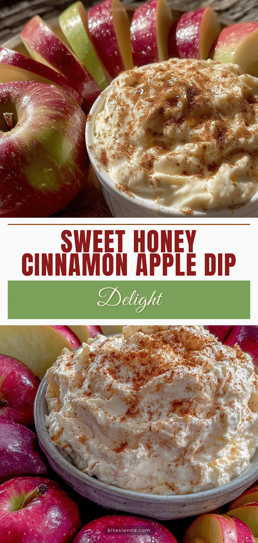 healthy apple slices with honey cinnamon cream cheese dip recipe