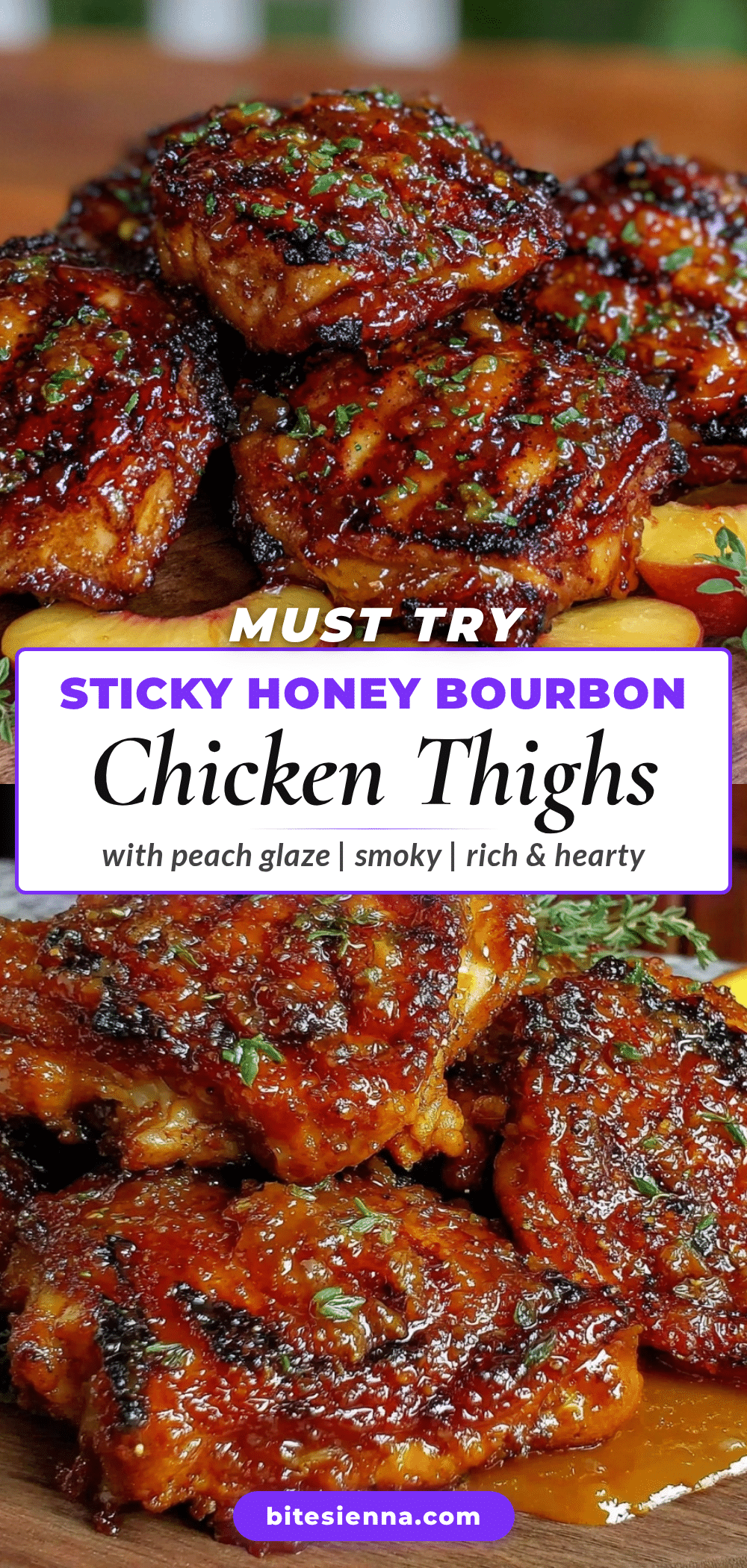 honey bourbon grilled chicken thighs recipe