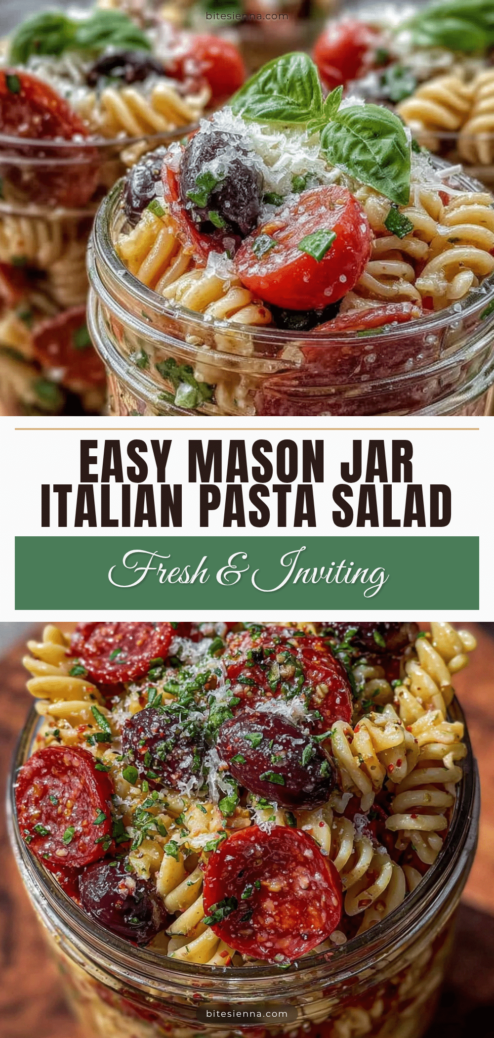mason jar italian pasta salad recipe