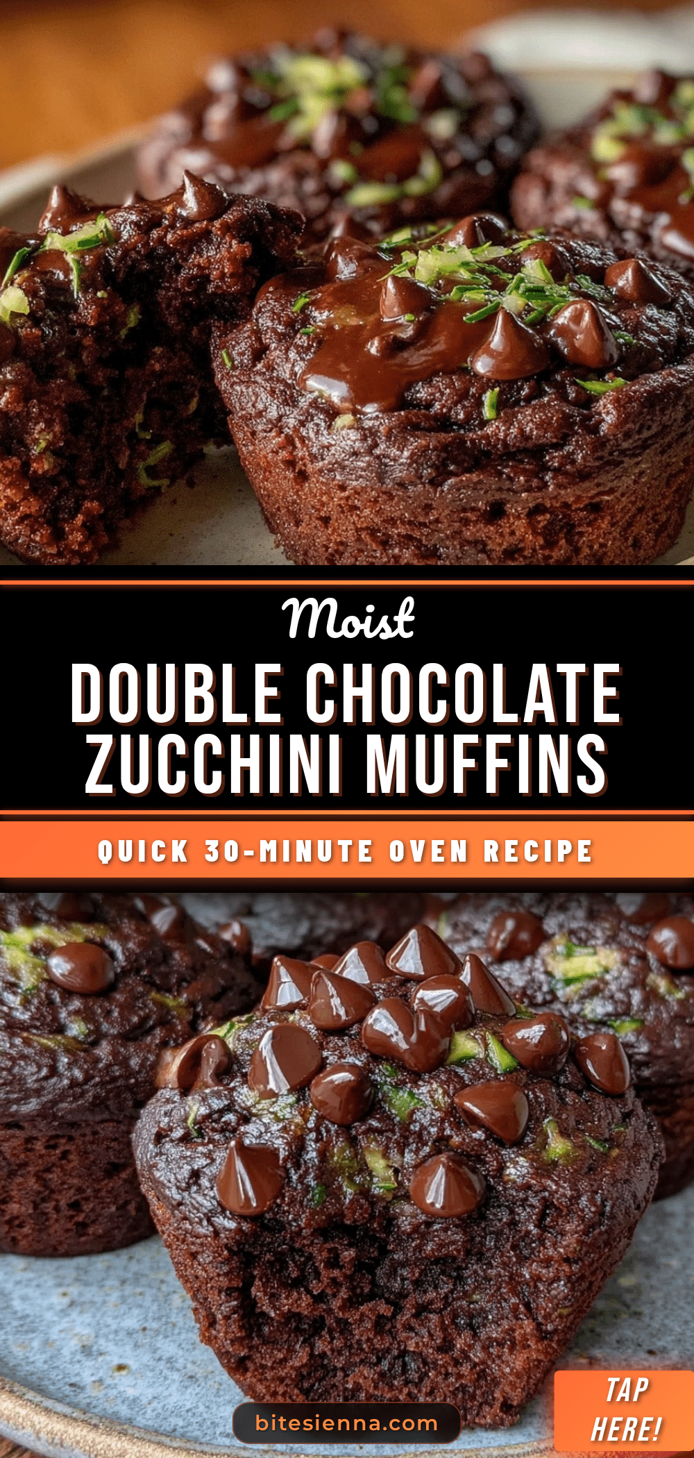 moist double chocolate zucchini muffins recipe