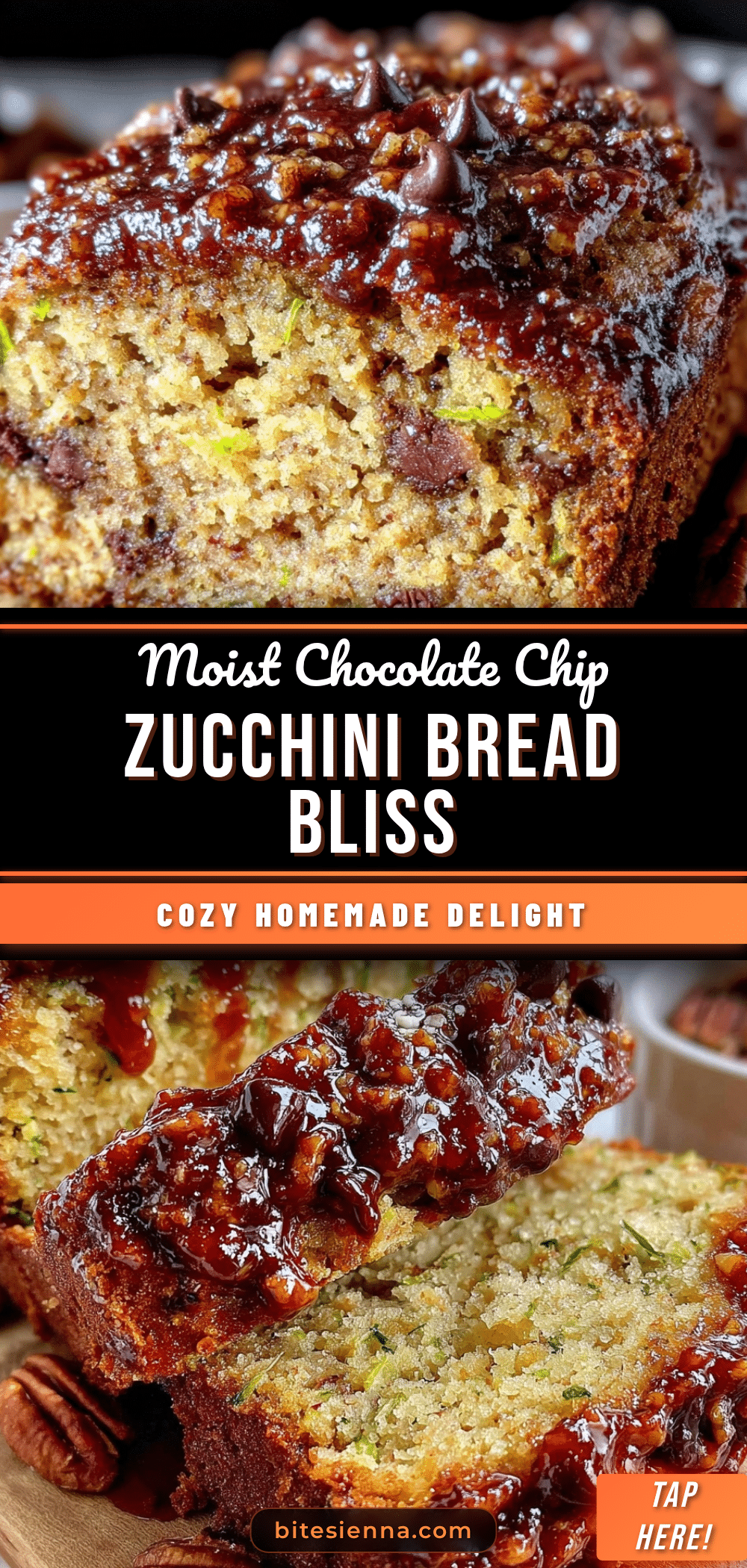 moist homemade chocolate chip zucchini bread recipe