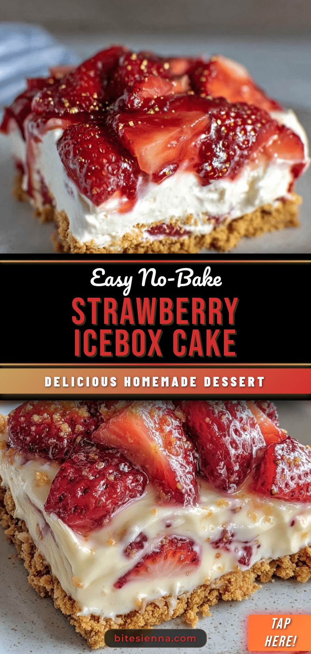 no-bake strawberry icebox cake recipe