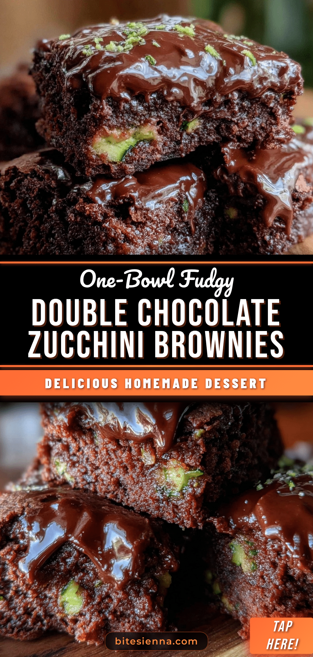 one-bowl double chocolate zucchini brownies recipe