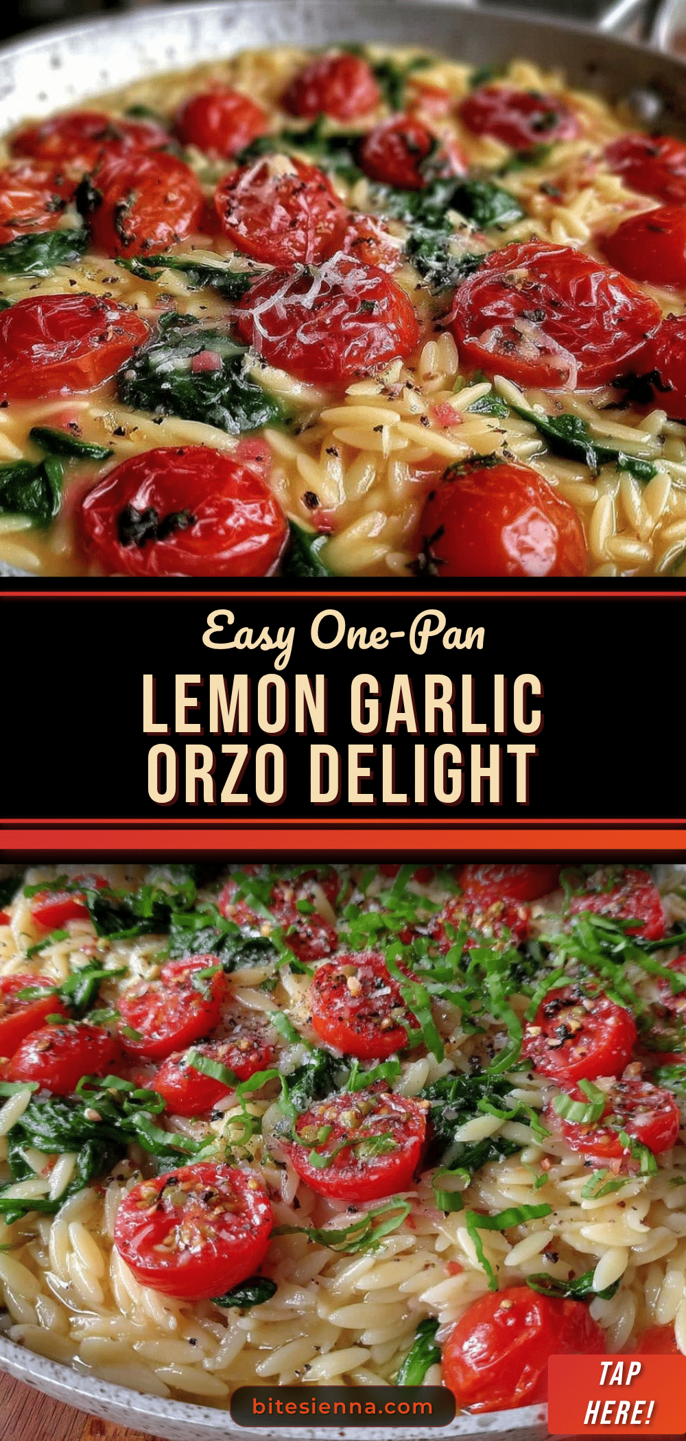 one-pan lemon garlic orzo recipe