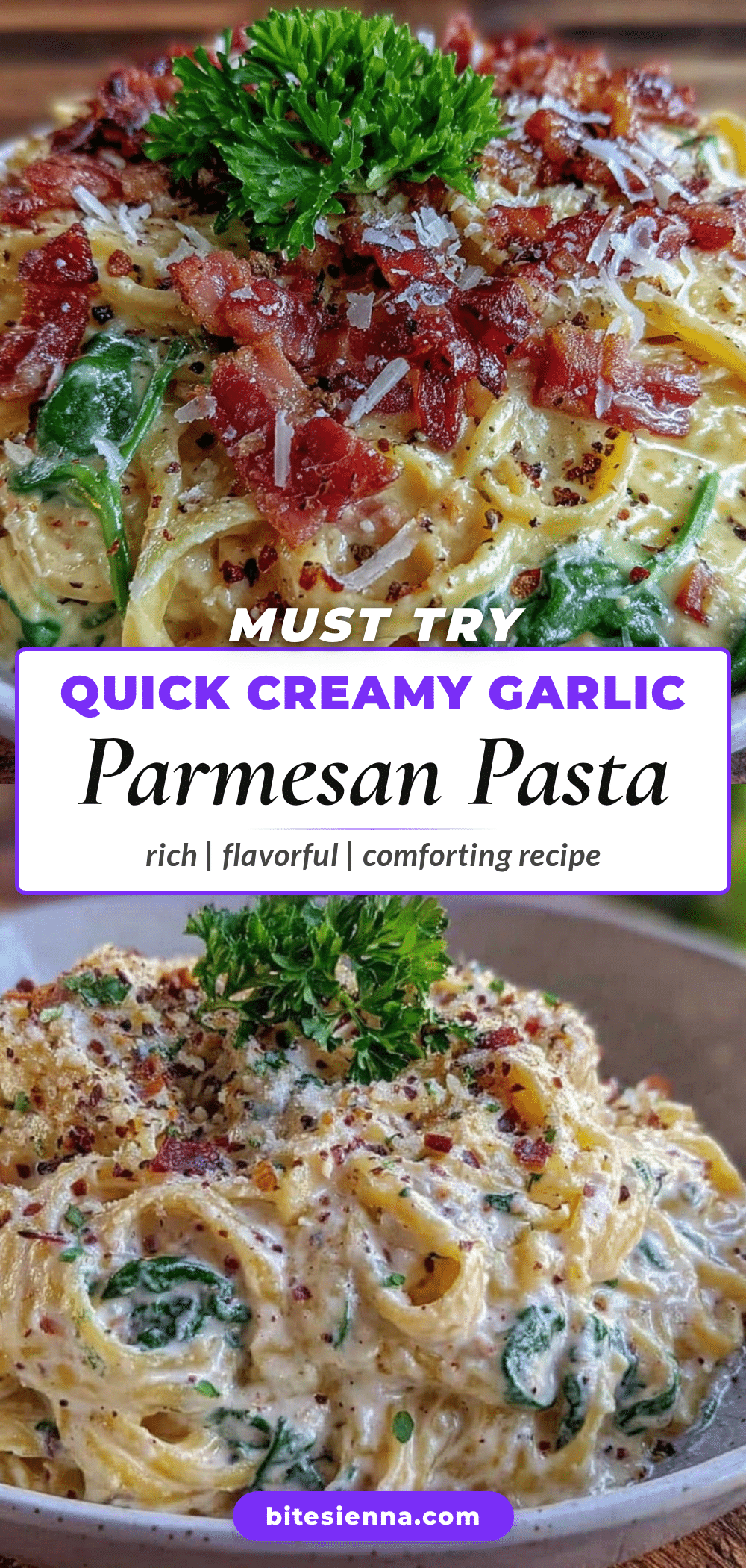 quick creamy garlic parmesan pasta recipe
