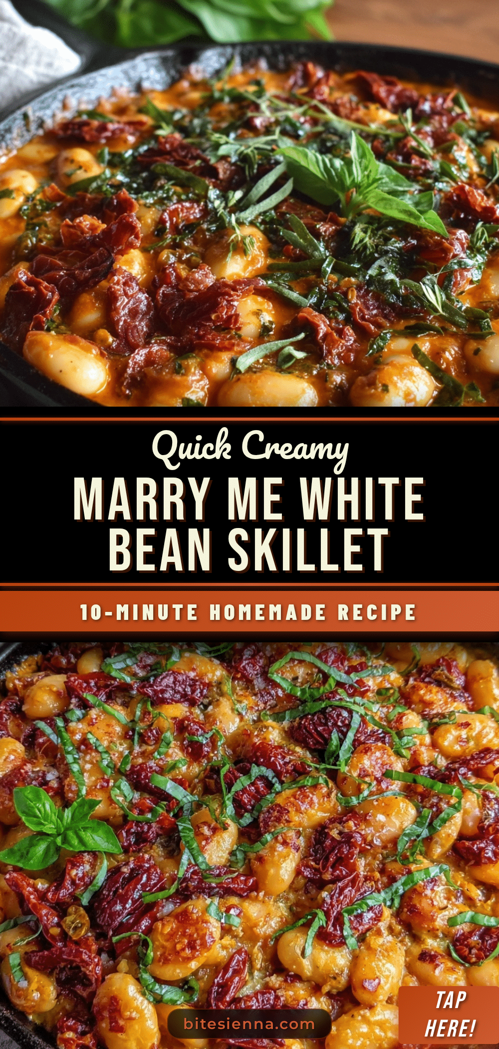 quick creamy marry me white bean skillet recipe