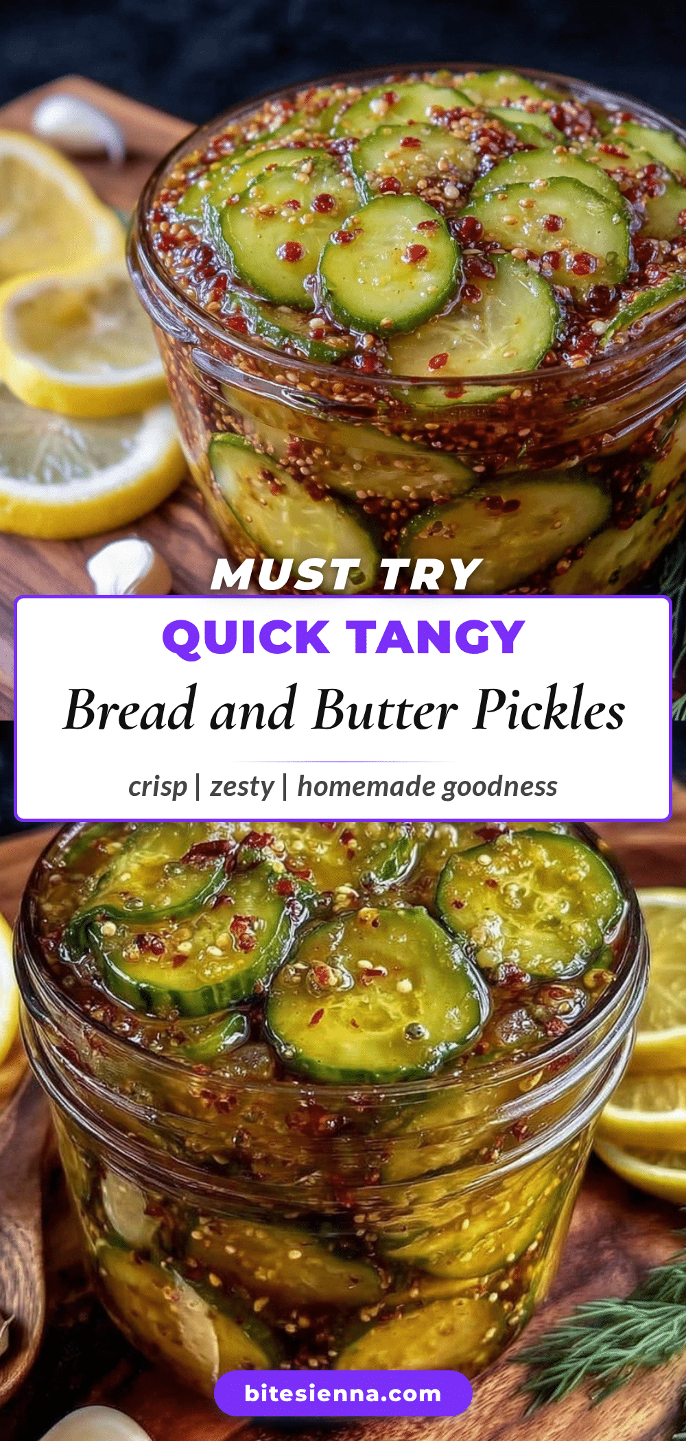 quick tangy bread and butter pickles recipe