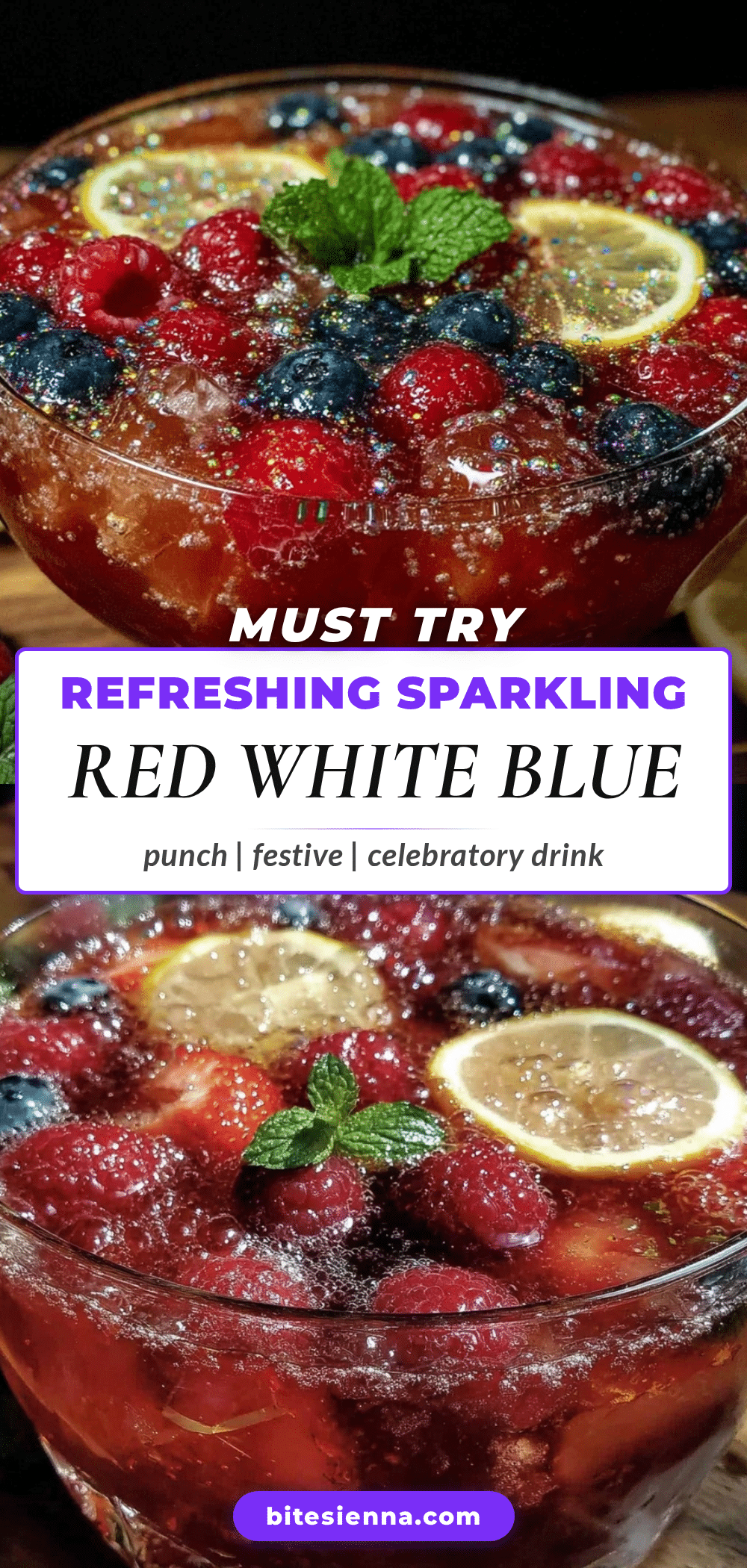 sparkling red white and blue vodka lemonade punch recipe