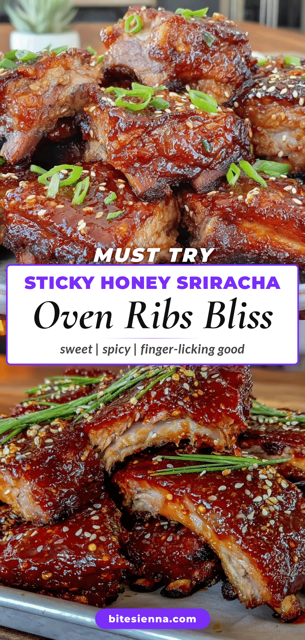 sticky honey sriracha oven ribs recipe