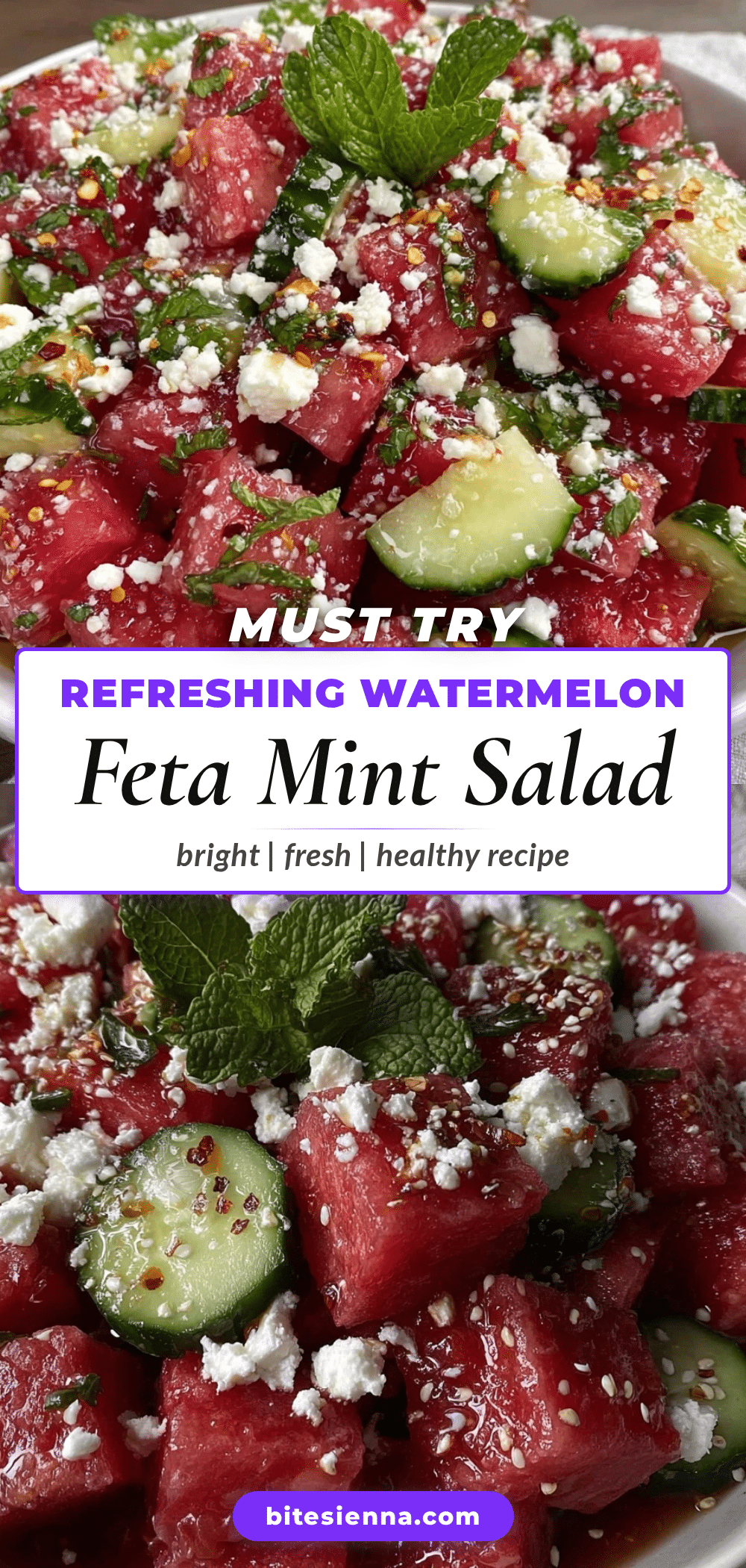 watermelon feta mint cucumber salad recipe