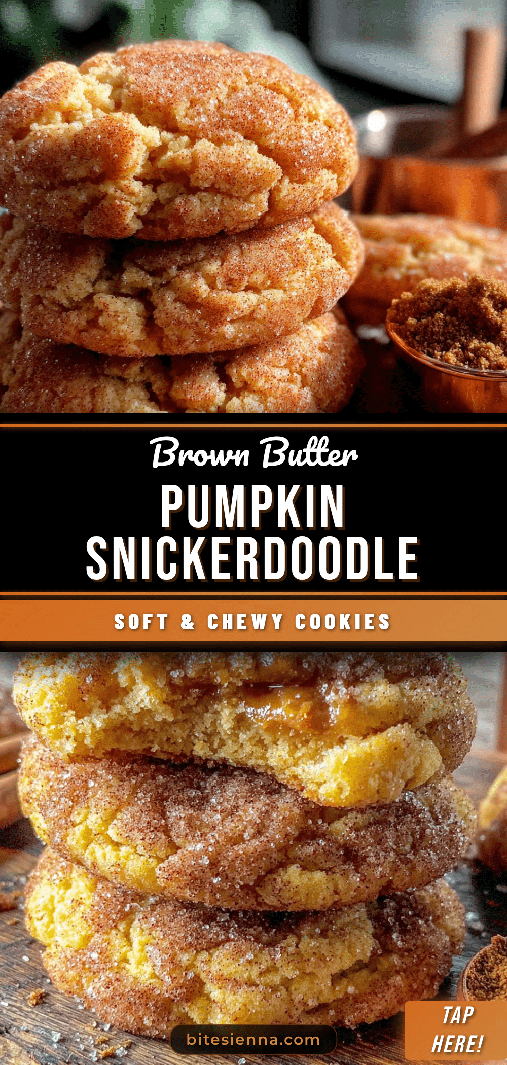 brown butter pumpkin snickerdoodle cookies recipe