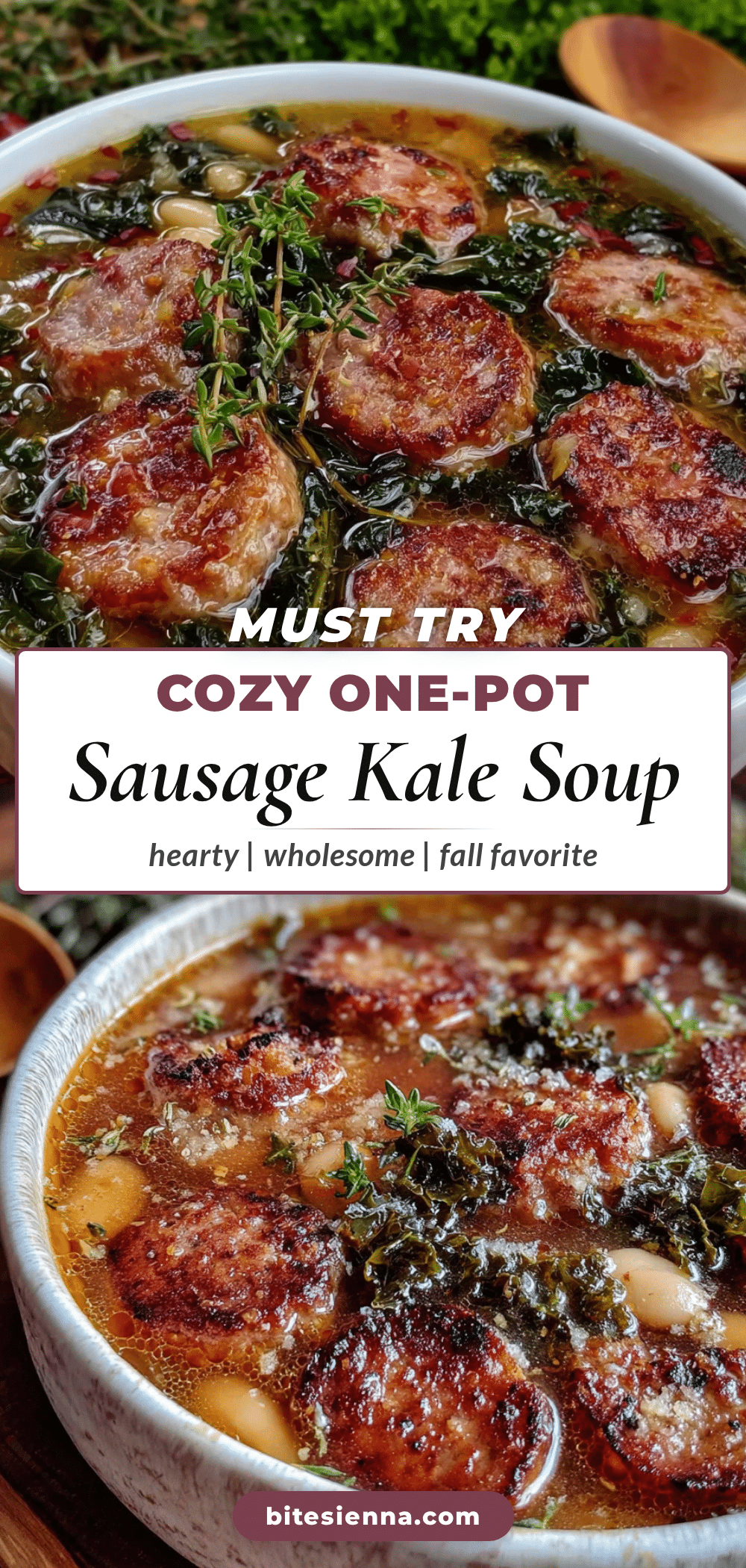 cozy one-pot sausage and kale harvest soup recipe