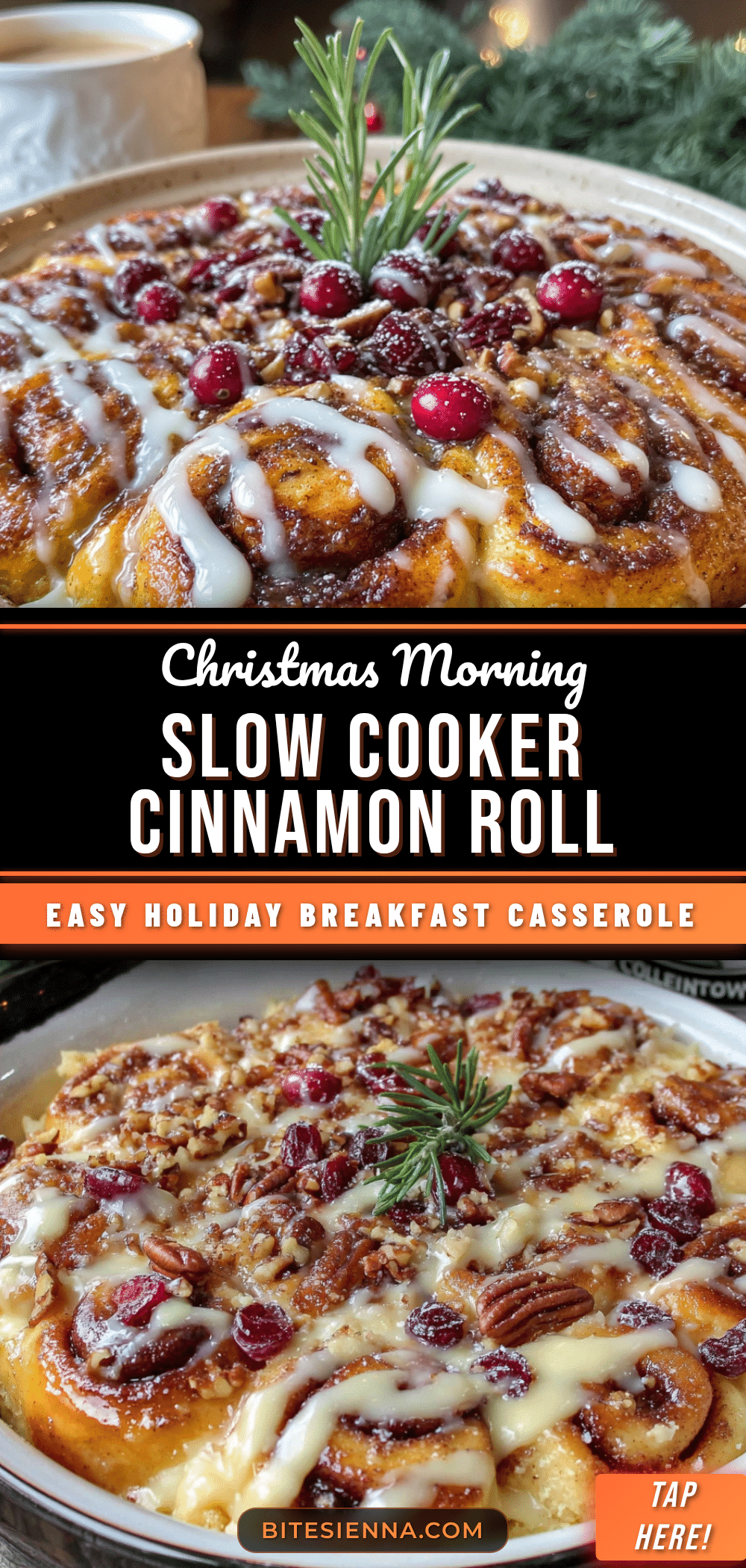 Cozy Slow Cooker Christmas Morning Cinnamon Roll Casserole recipe