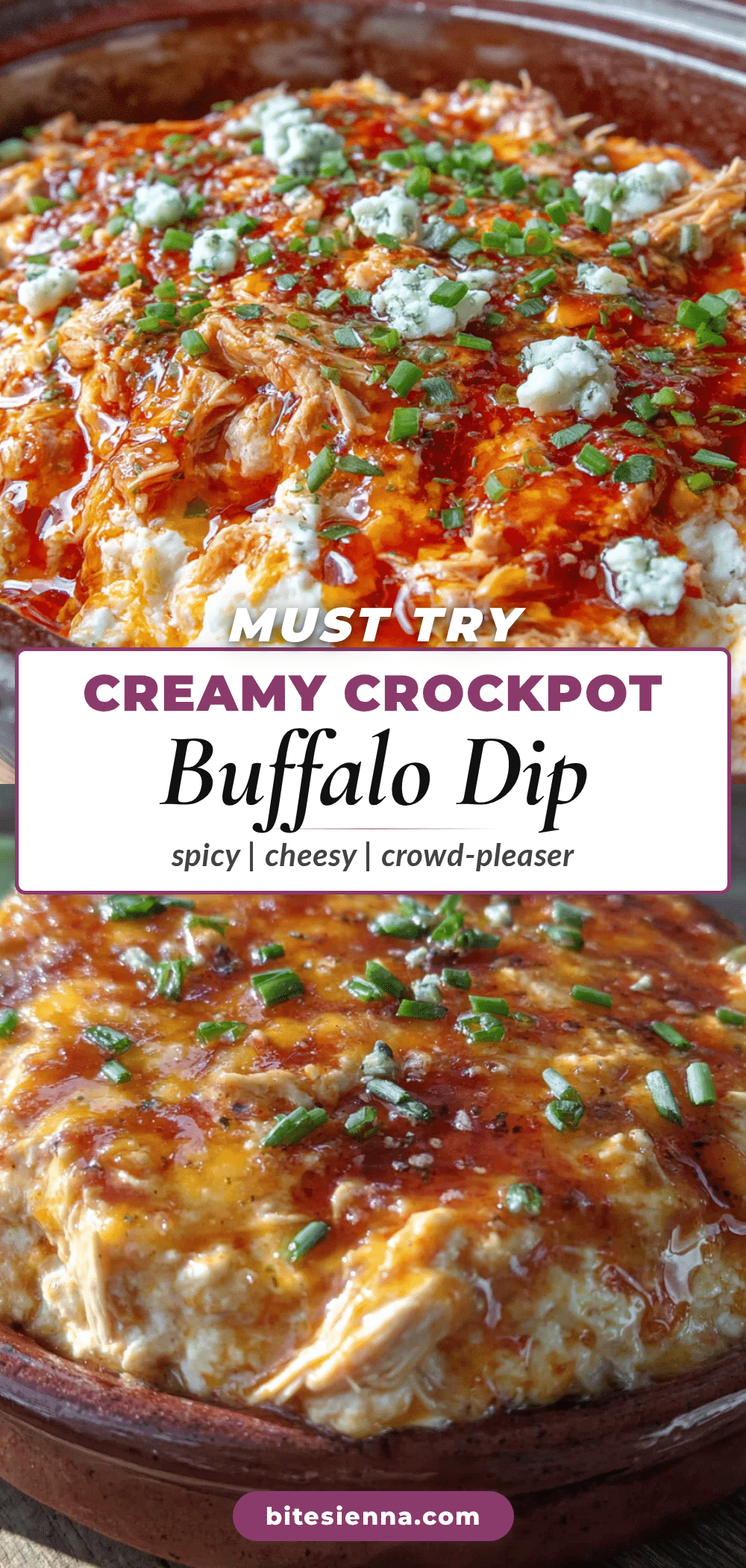 creamy crockpot buffalo chicken dip recipe