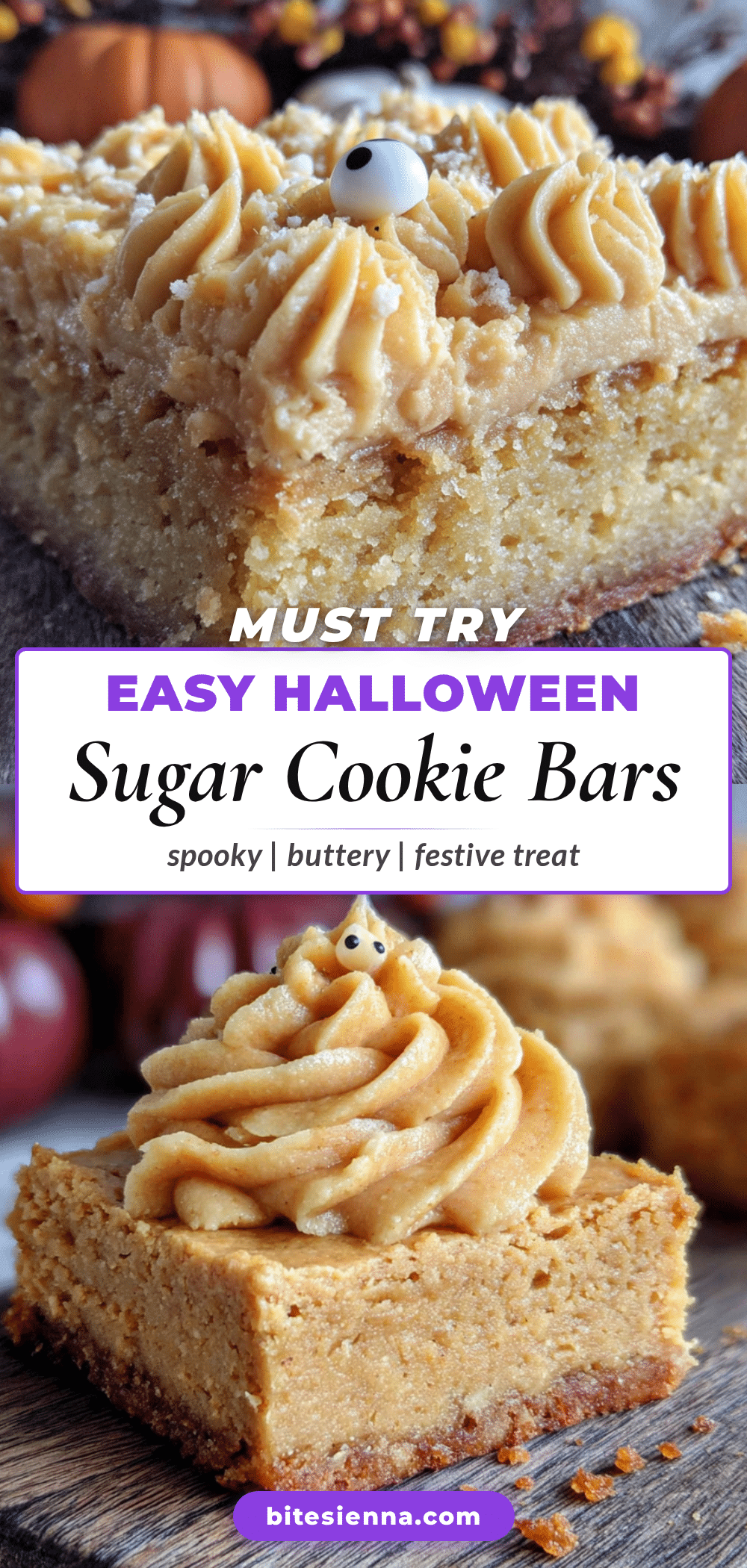 halloween sugar cookie bars recipe