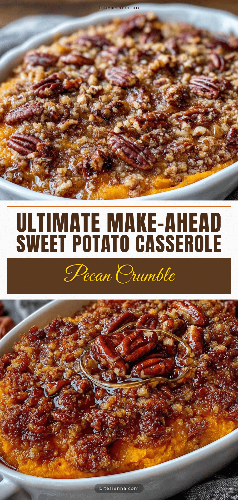 make-ahead sweet potato casserole with pecan crumble recipe
