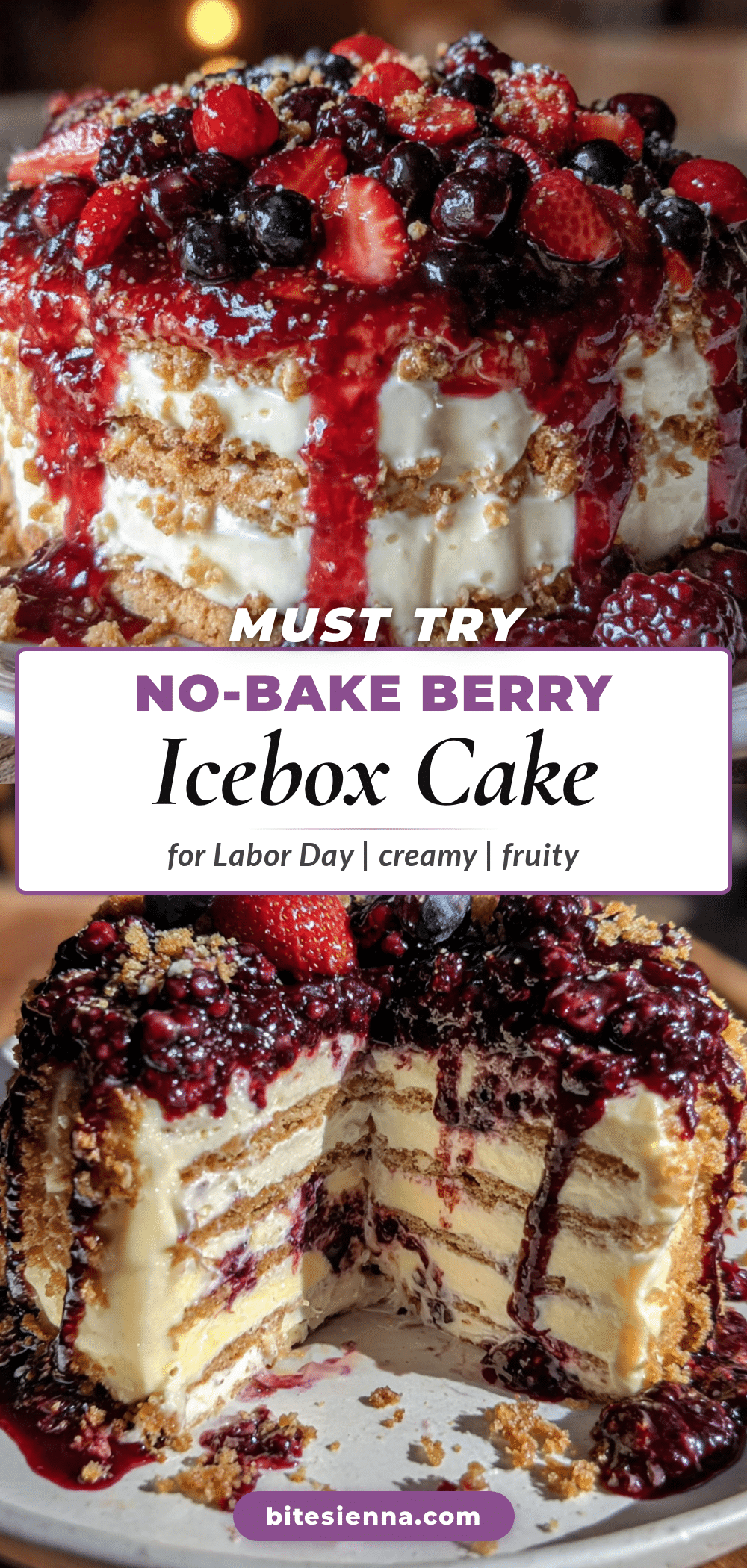 no-bake mixed berry icebox cake recipe