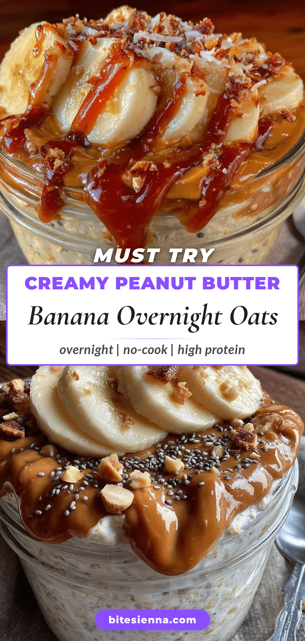 peanut butter banana overnight oats recipe