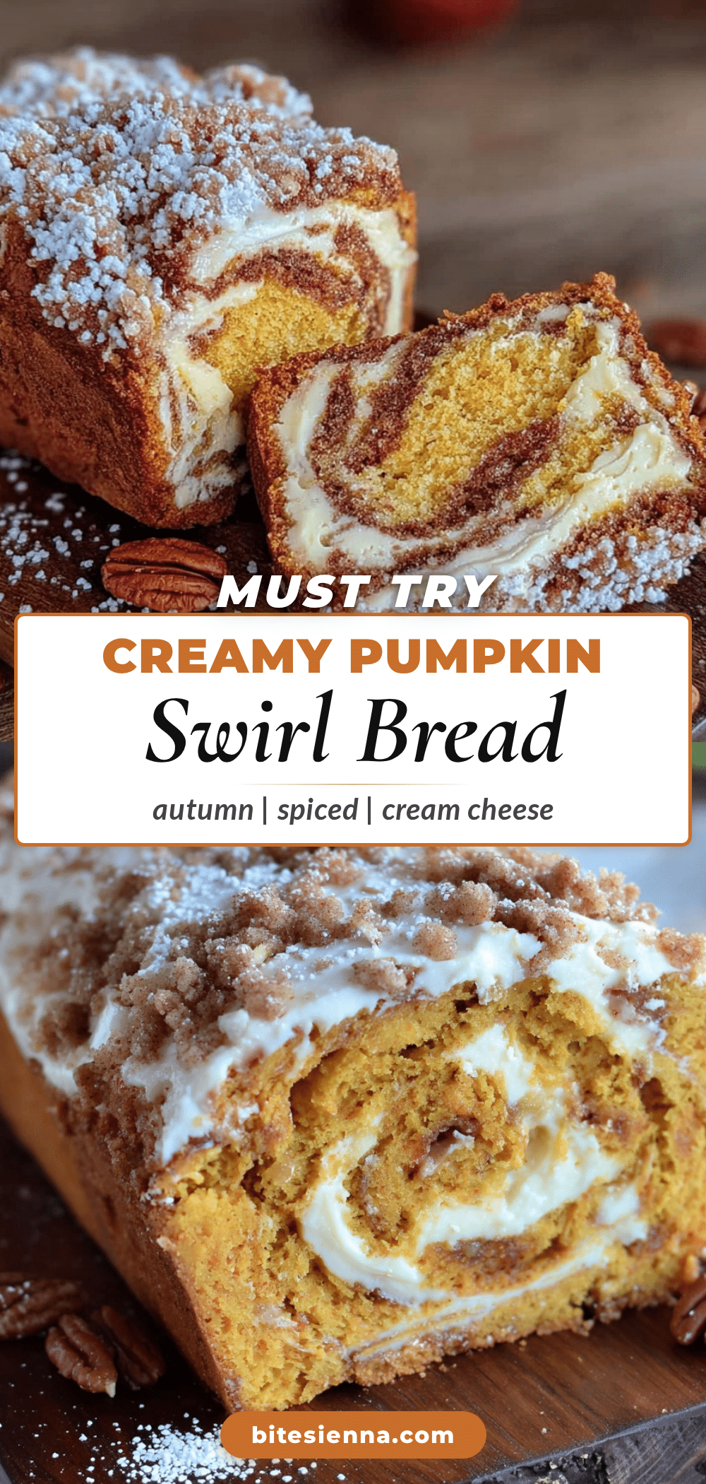 pumpkin cream cheese swirl bread recipe
