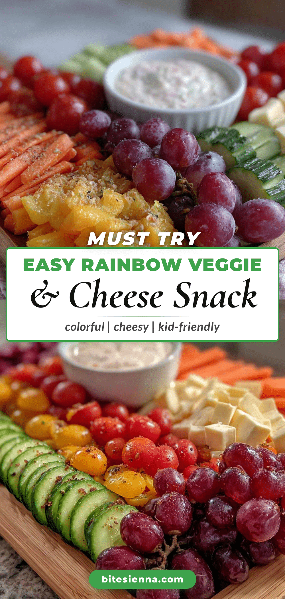 rainbow veggie and cheese snack tray recipe