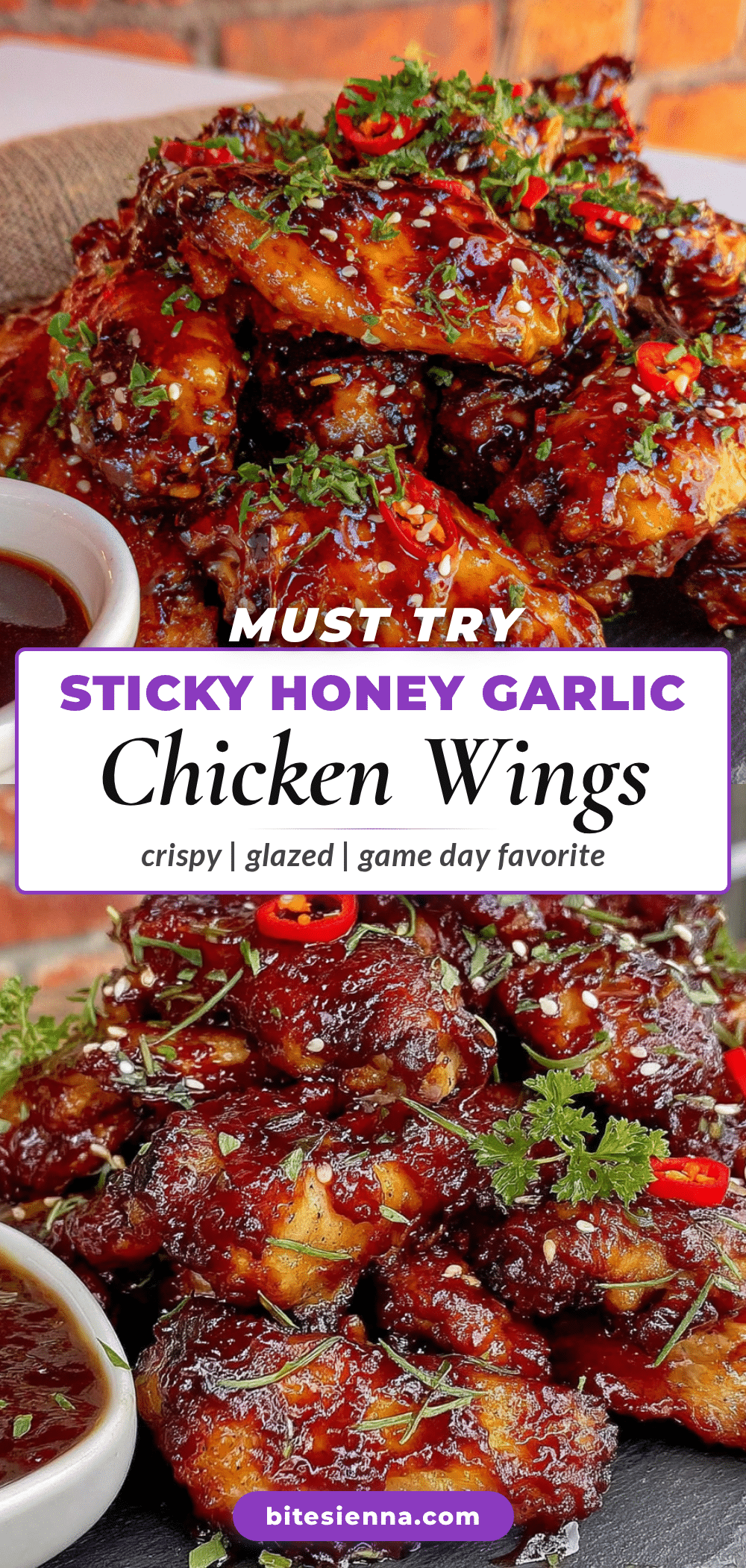 sticky honey garlic chicken wings recipe