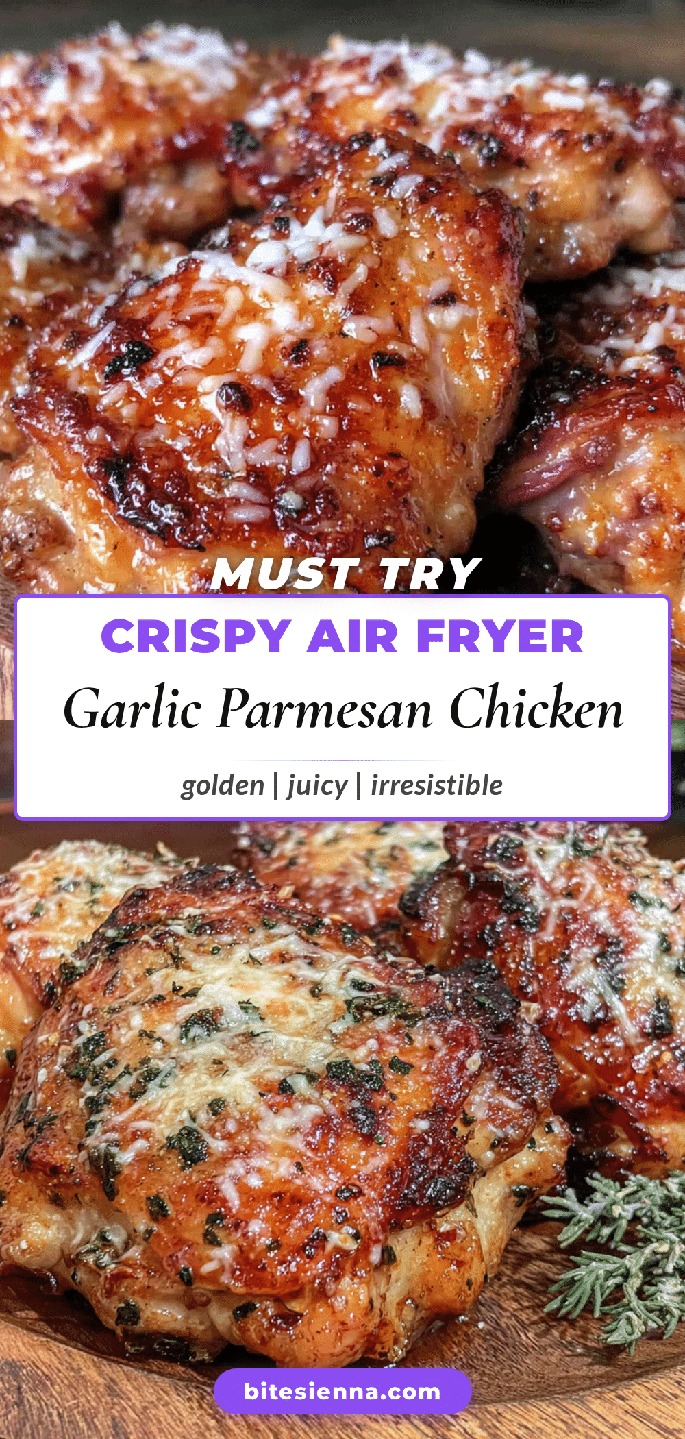 air fryer garlic parmesan chicken thighs recipe
