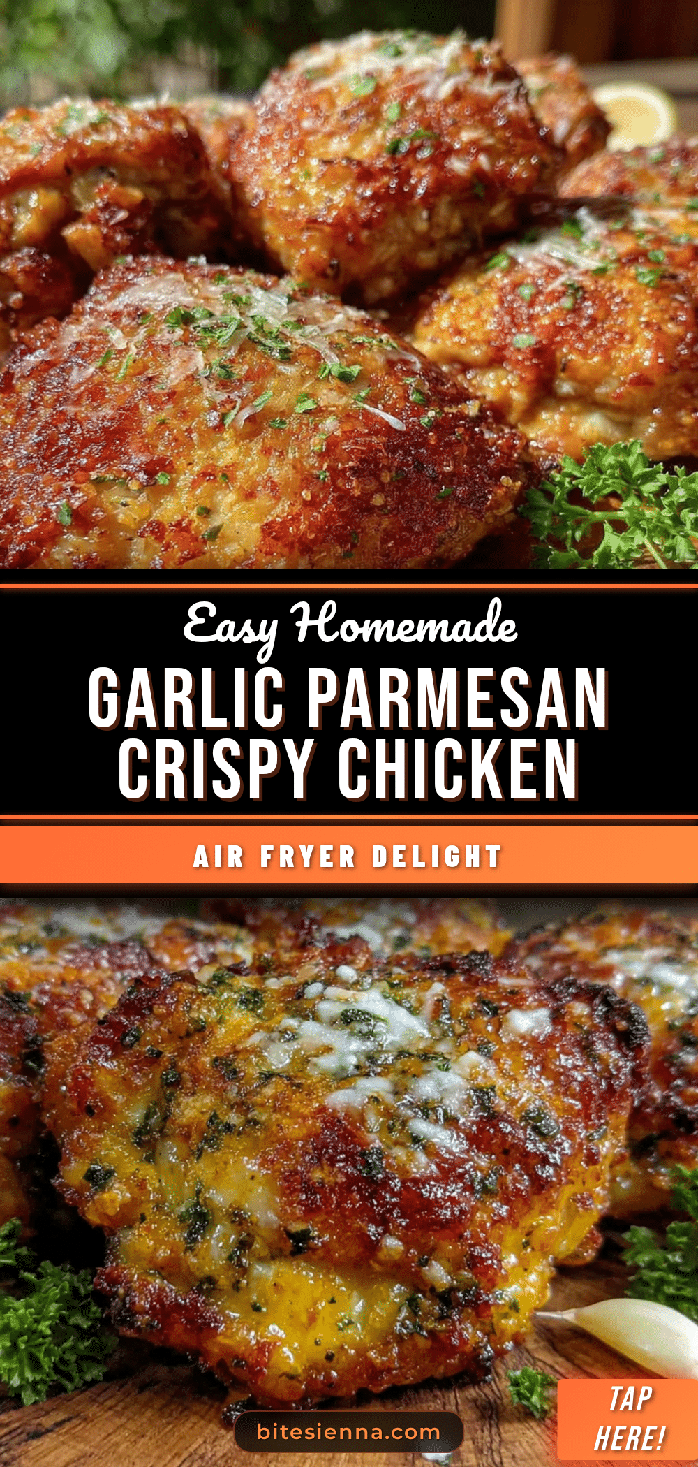 air fryer garlic parmesan chicken thighs recipe