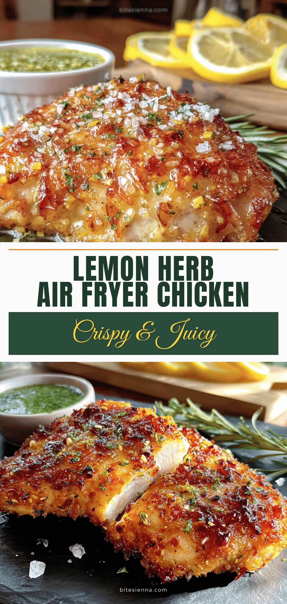 air fryer lemon herb chicken recipe