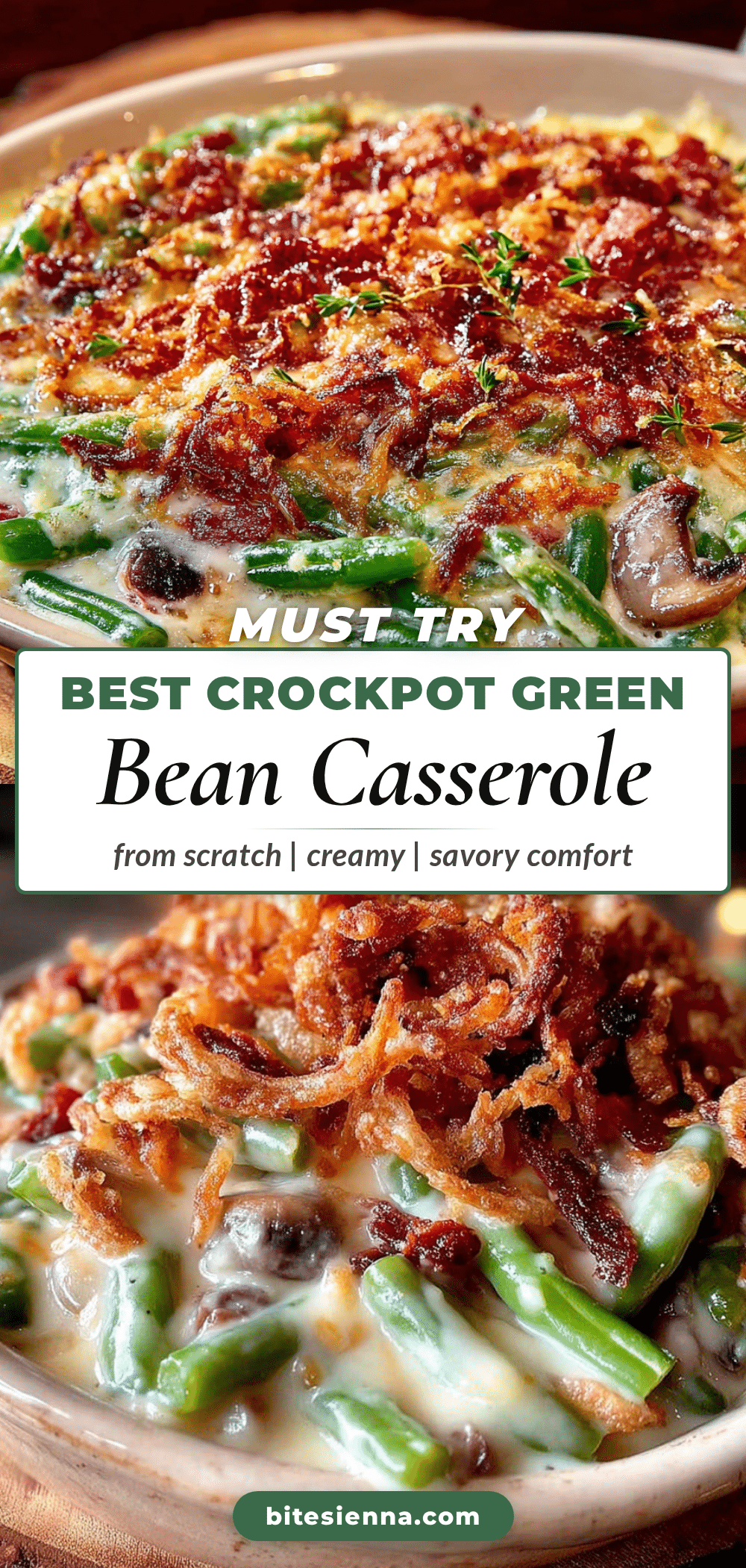 best crockpot green bean casserole from scratch recipe