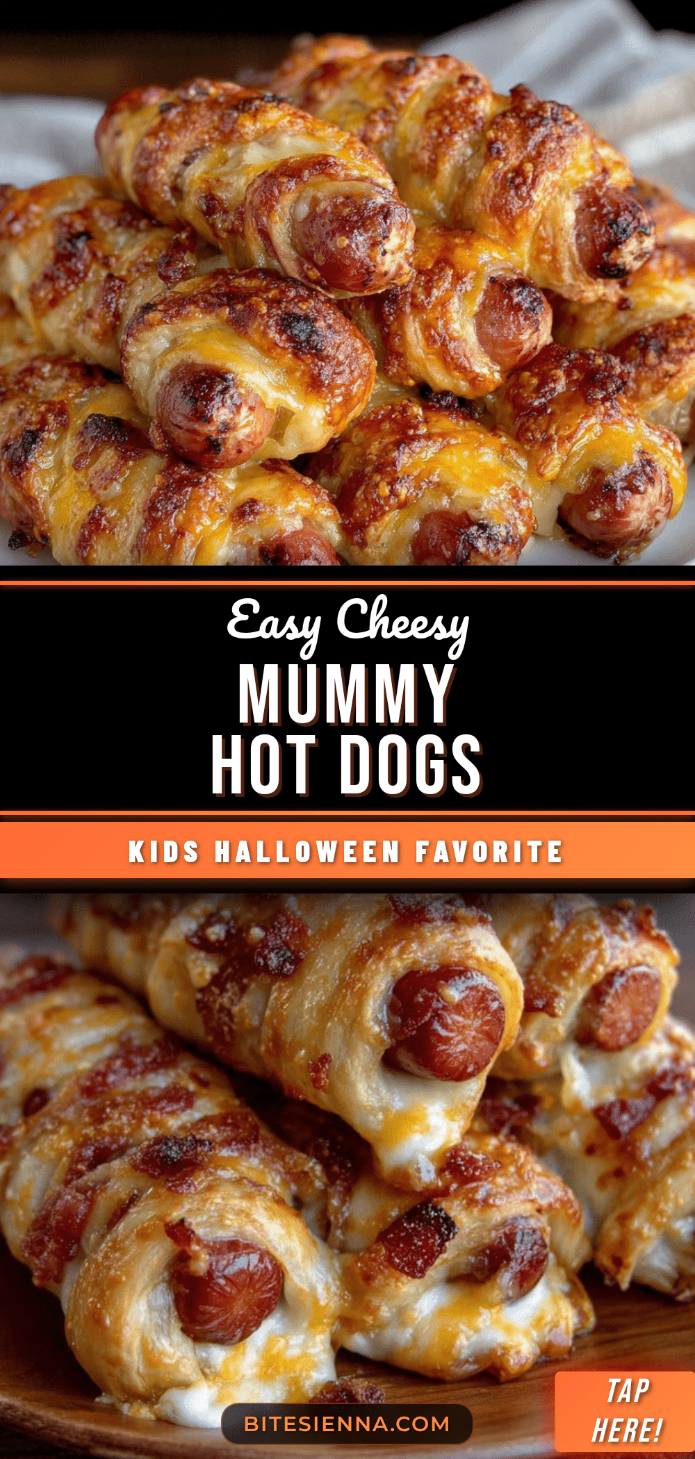 best easy cheesy mummy hot dogs recipe