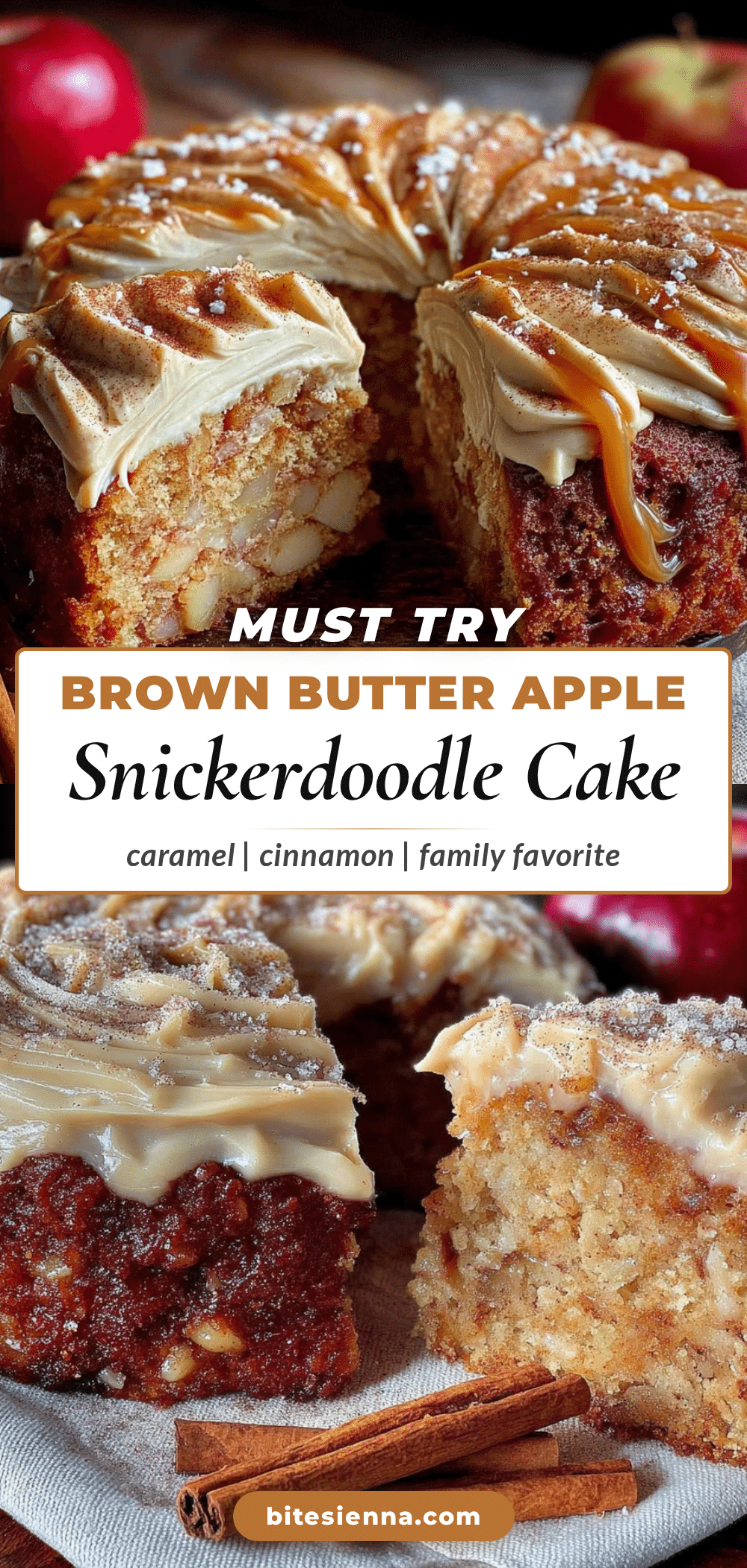 brown butter apple cider snickerdoodle cake recipe