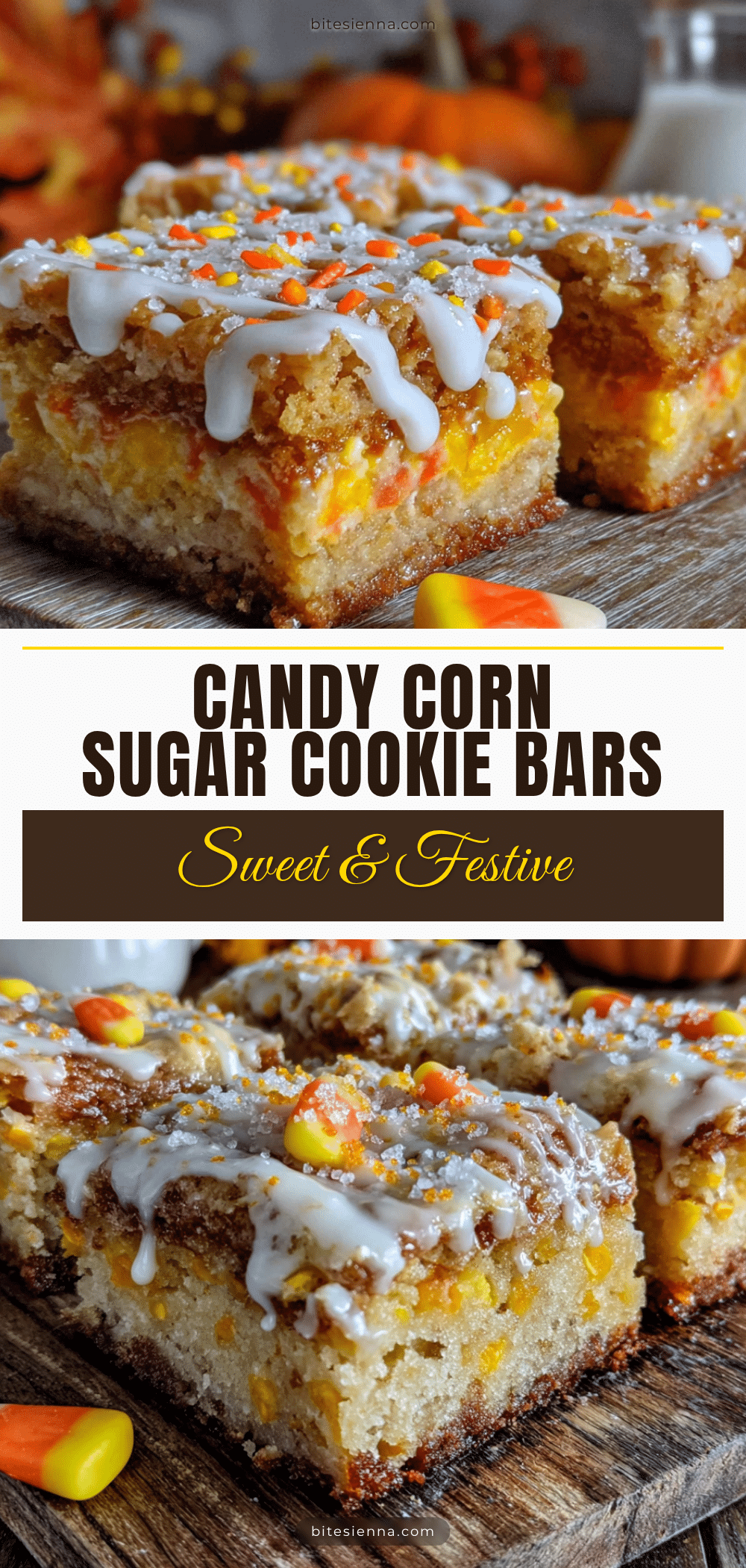 candy corn sugar cookie bars recipe
