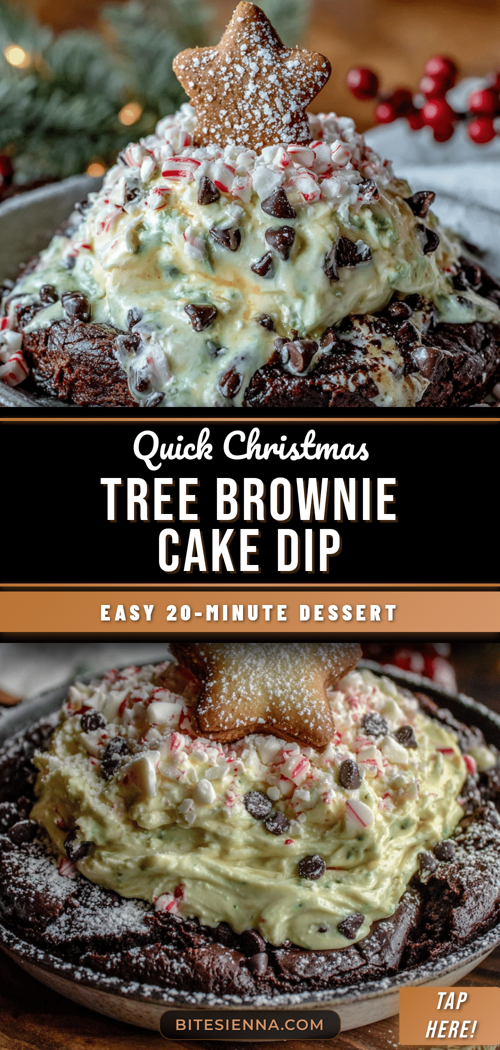 christmas tree brownie cake dip recipe