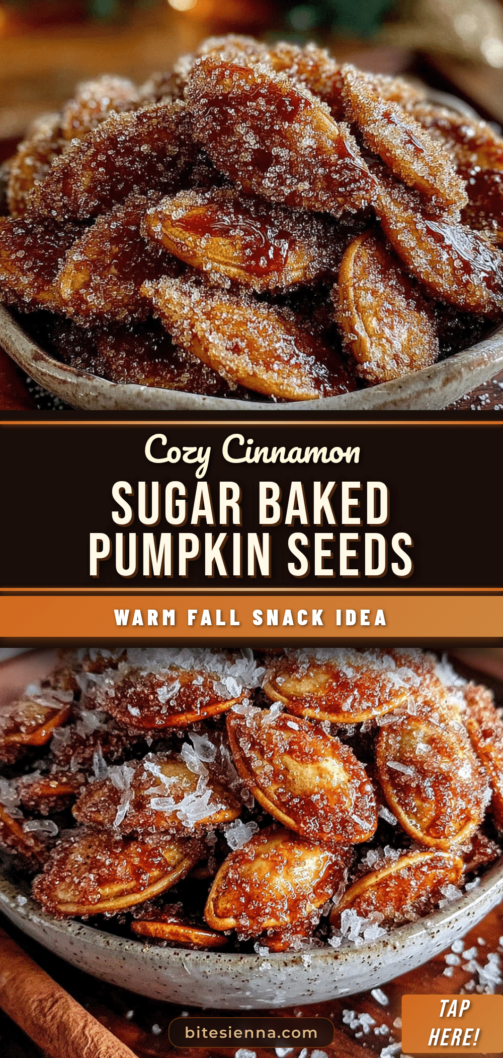 Cozy cinnamon sugar baked pumpkin seeds recipe